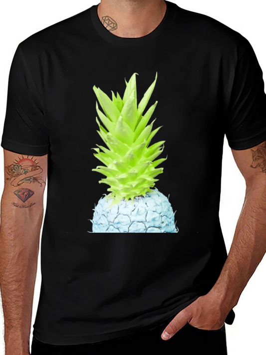 Neon Pineapple Graphic Tee - Unisex Black T-Shirt