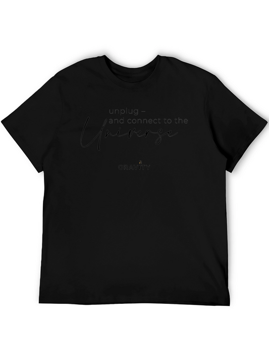 Unplug and Connect Black Graphic Tee