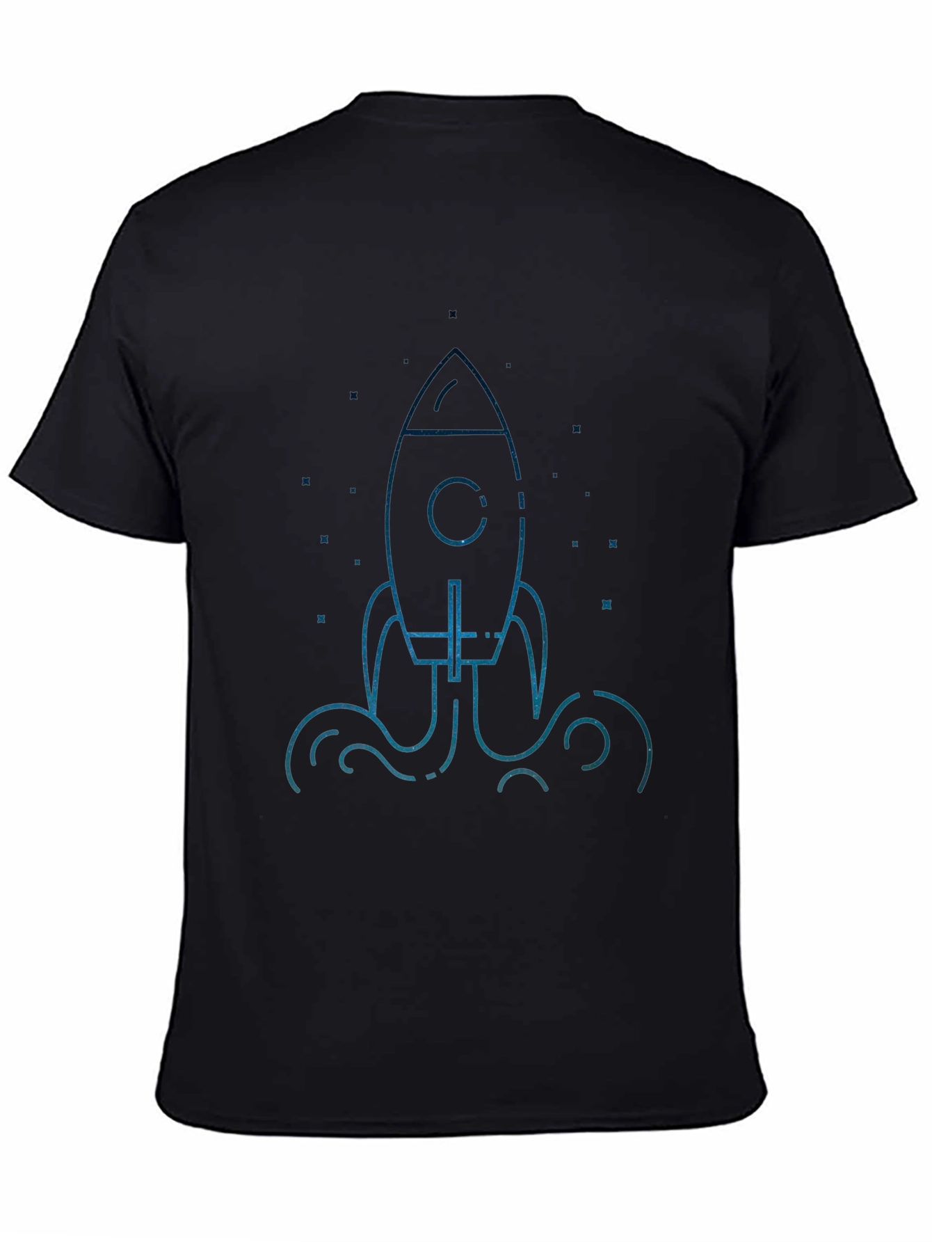 Rocket Launch Graphic Black T-Shirt