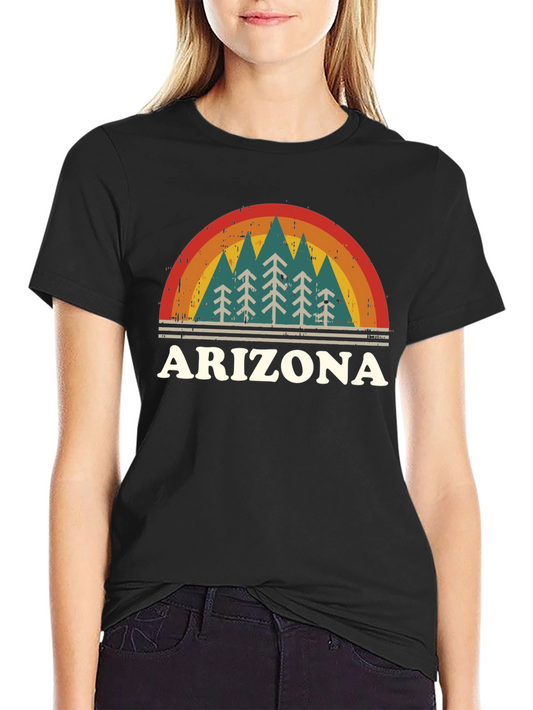 Retro Arizona Graphic Tee - Mountain Pine Trees