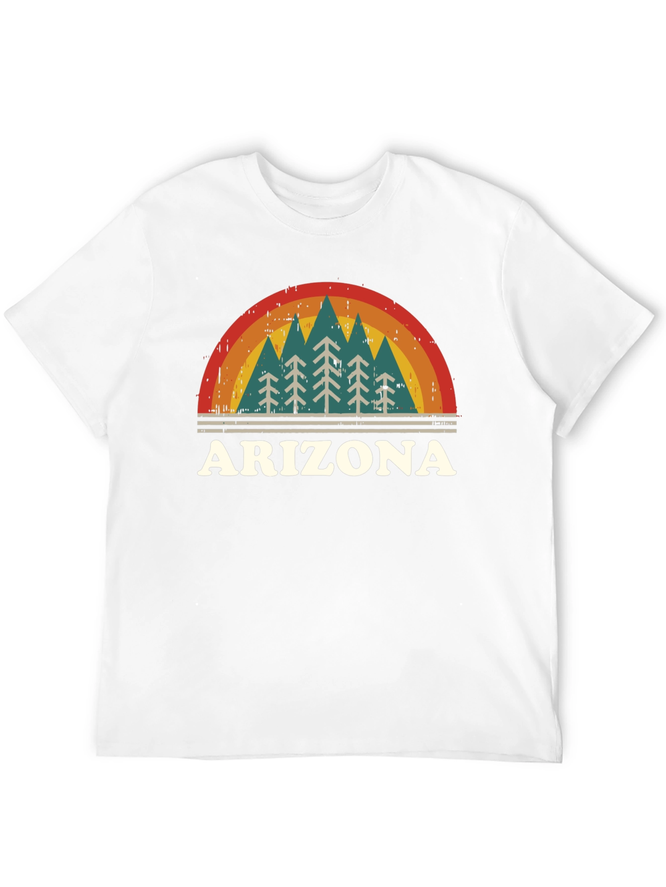 Retro Arizona Graphic Tee - Mountain Pine Trees