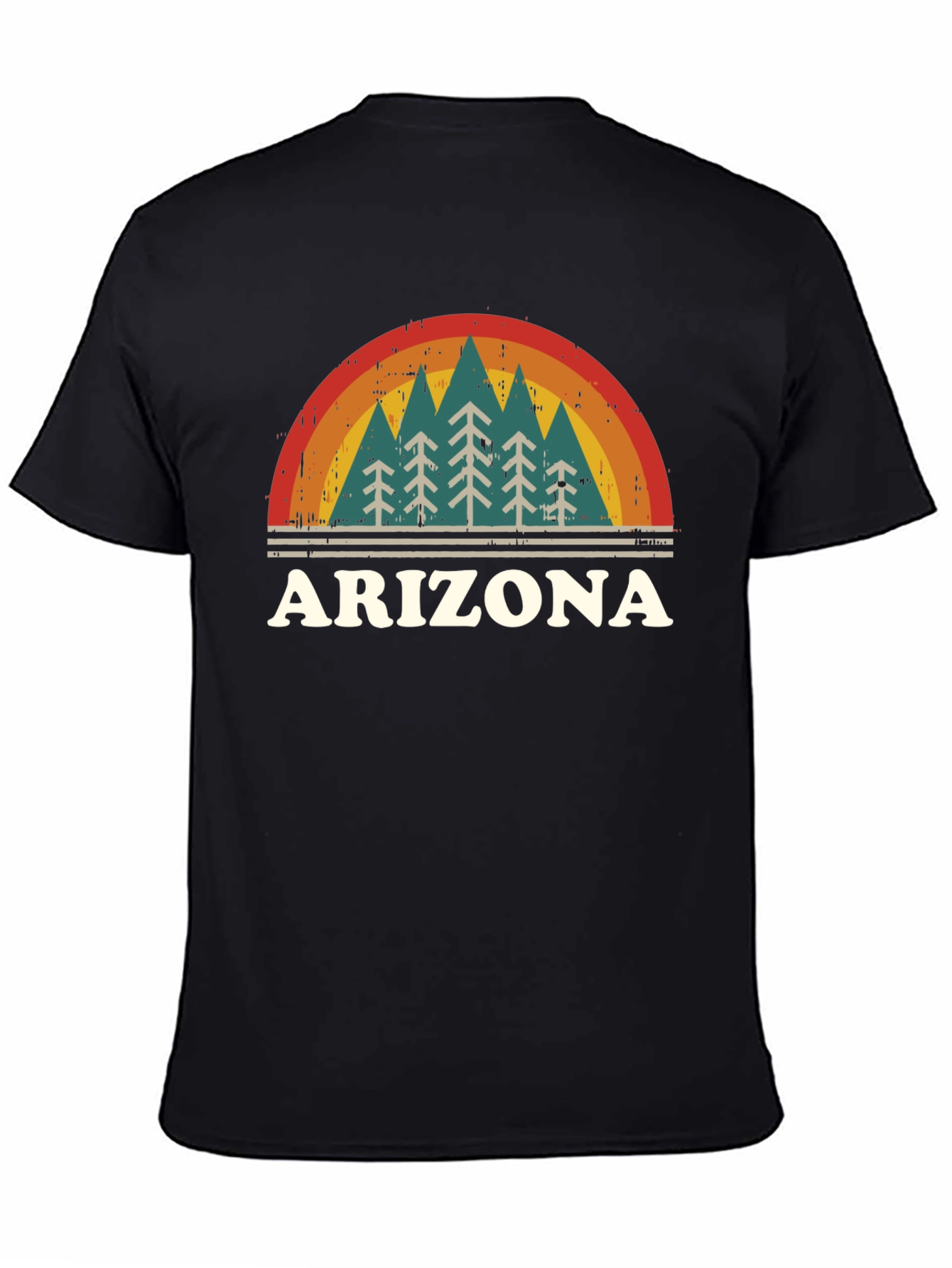 Retro Arizona Graphic Tee - Mountain Pine Trees