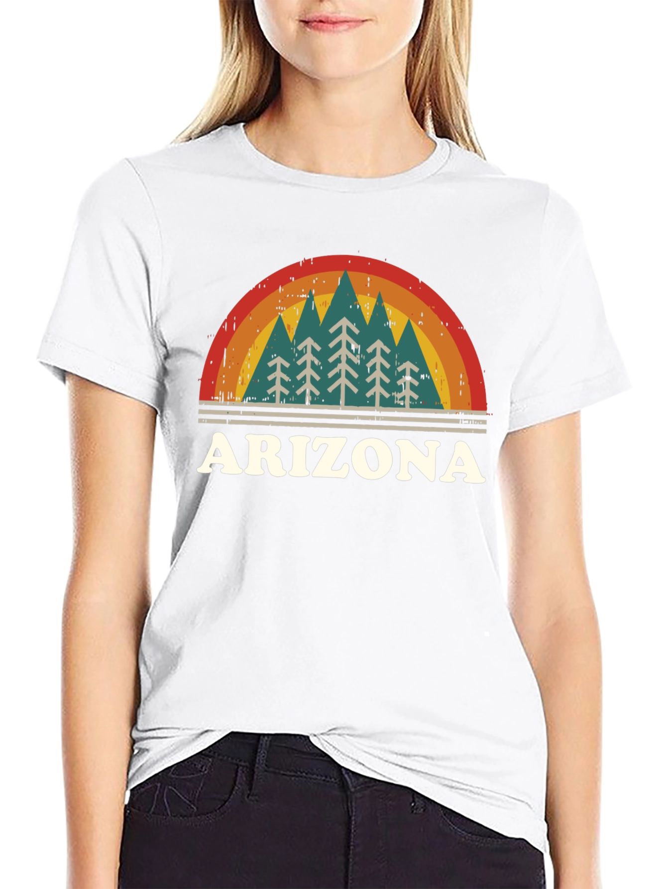 Retro Arizona Graphic Tee - Mountain Pine Trees