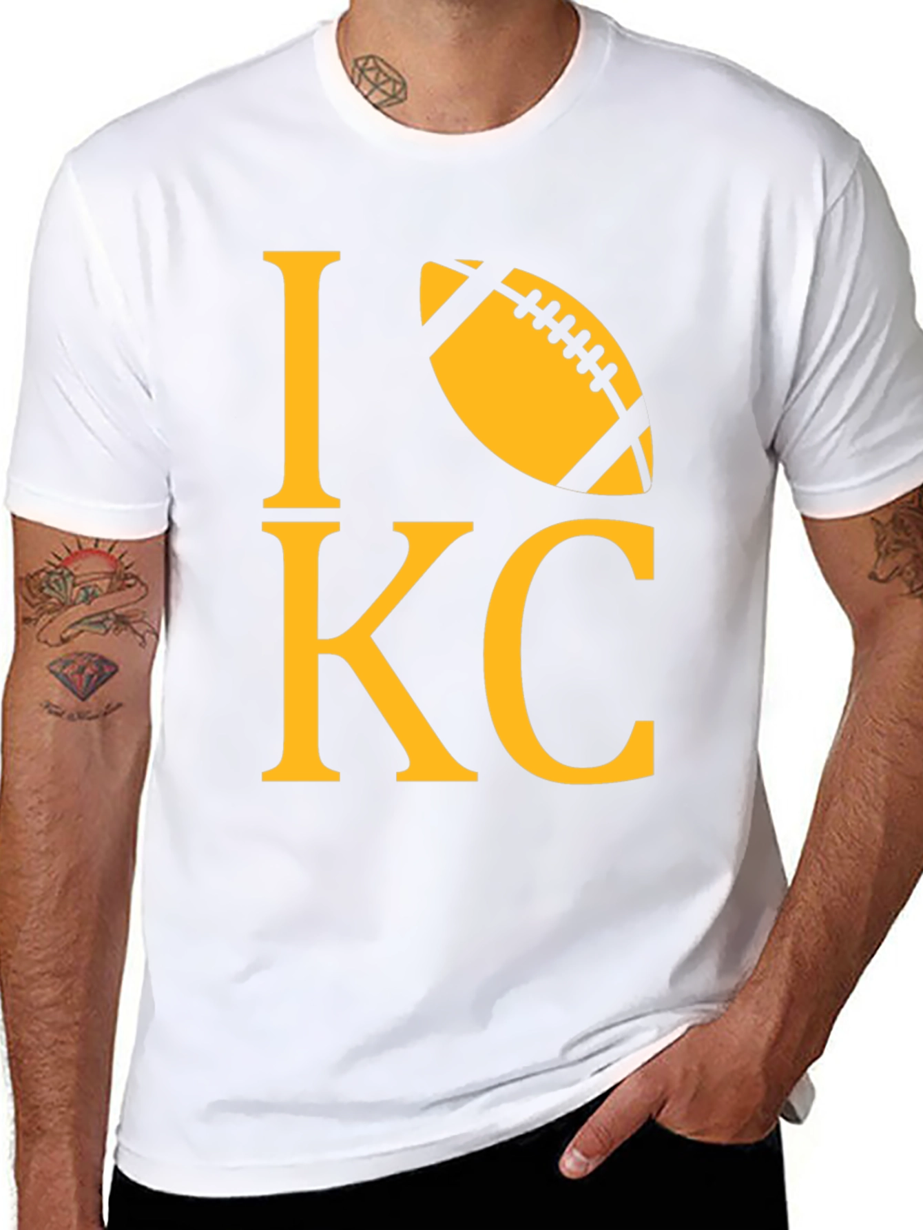 I Love KC Football T-Shirt
