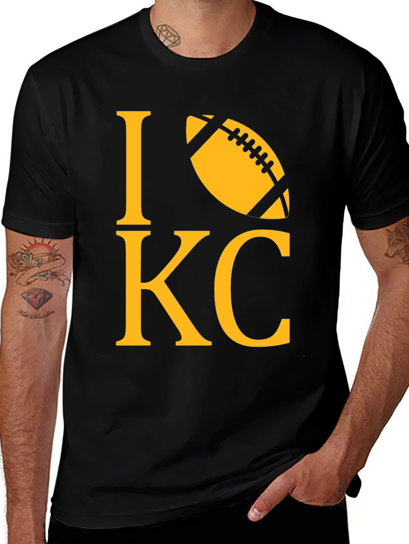 I Love KC Football T-Shirt