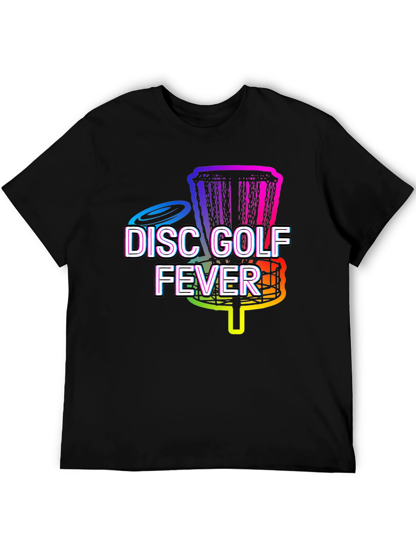 Disc Golf Fever Tee - Rainbow Graphic T-Shirt