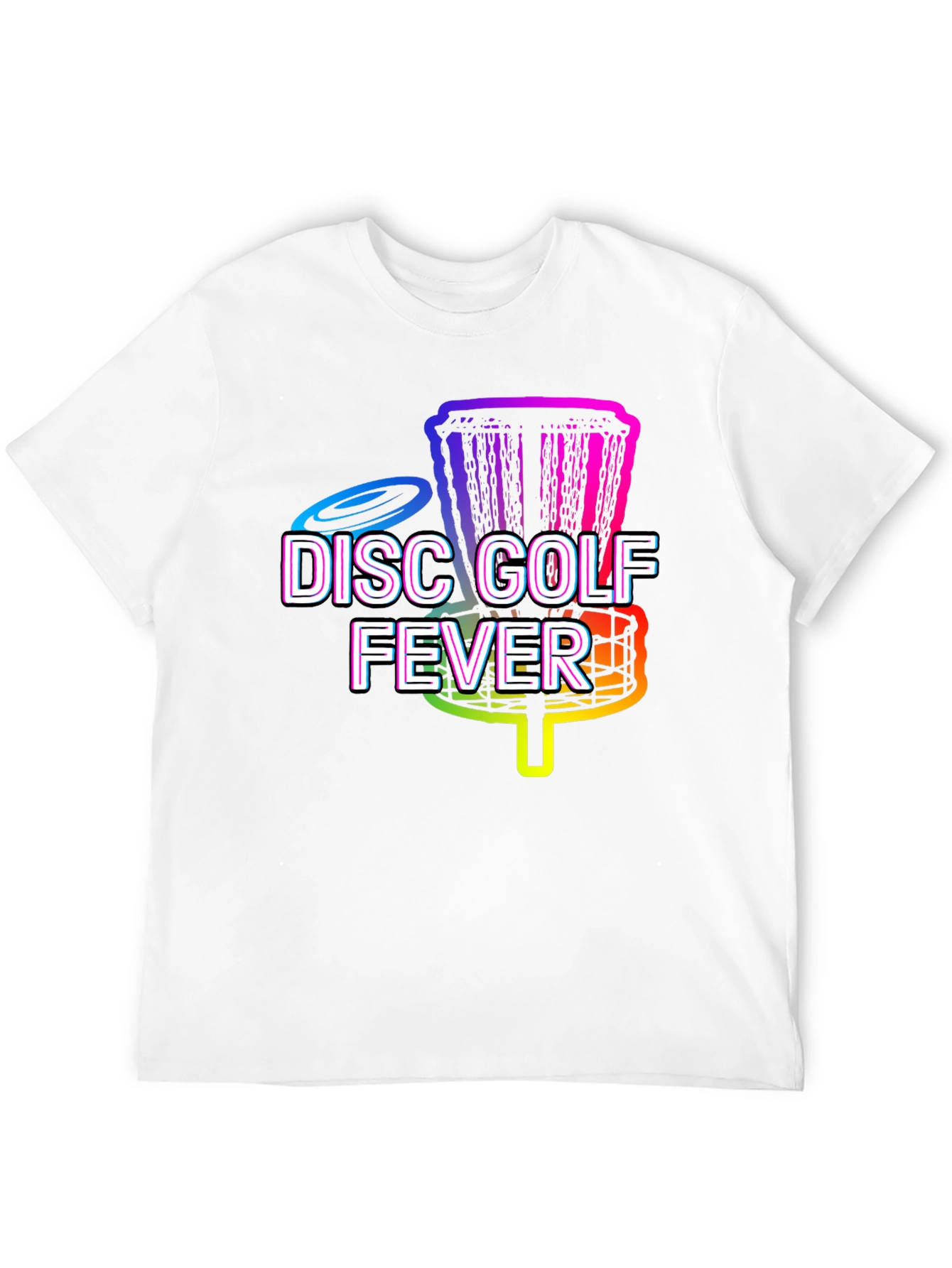 Disc Golf Fever Tee - Rainbow Graphic T-Shirt