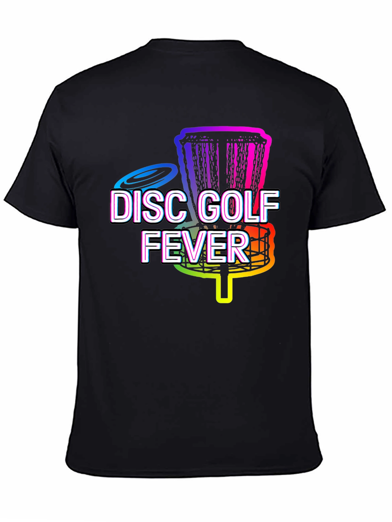 Disc Golf Fever Tee - Rainbow Graphic T-Shirt