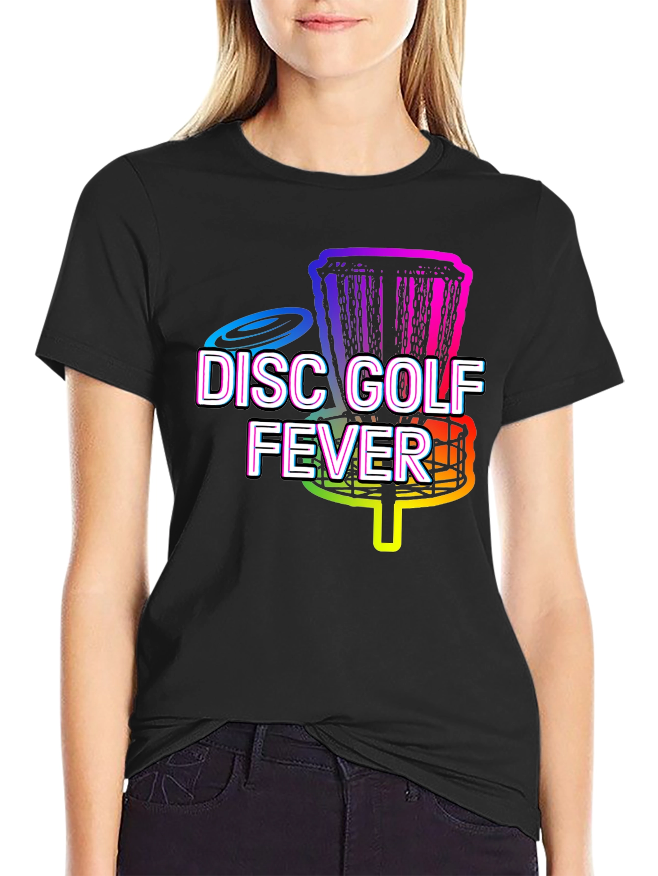 Disc Golf Fever Tee - Rainbow Graphic T-Shirt