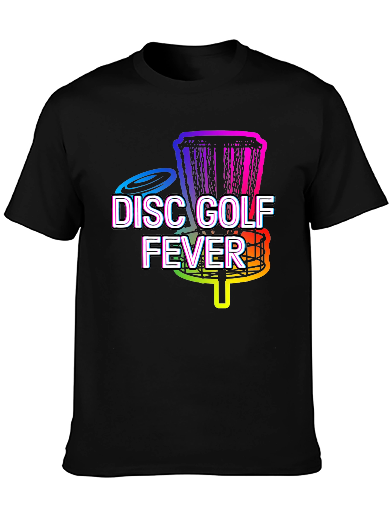 Disc Golf Fever Tee - Rainbow Graphic T-Shirt