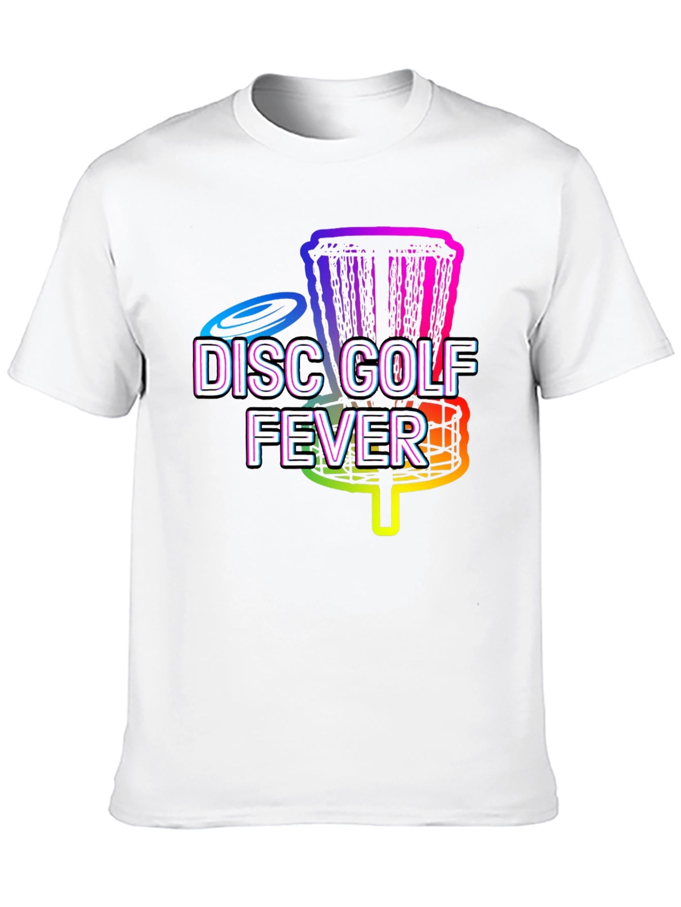 Disc Golf Fever Tee - Rainbow Graphic T-Shirt