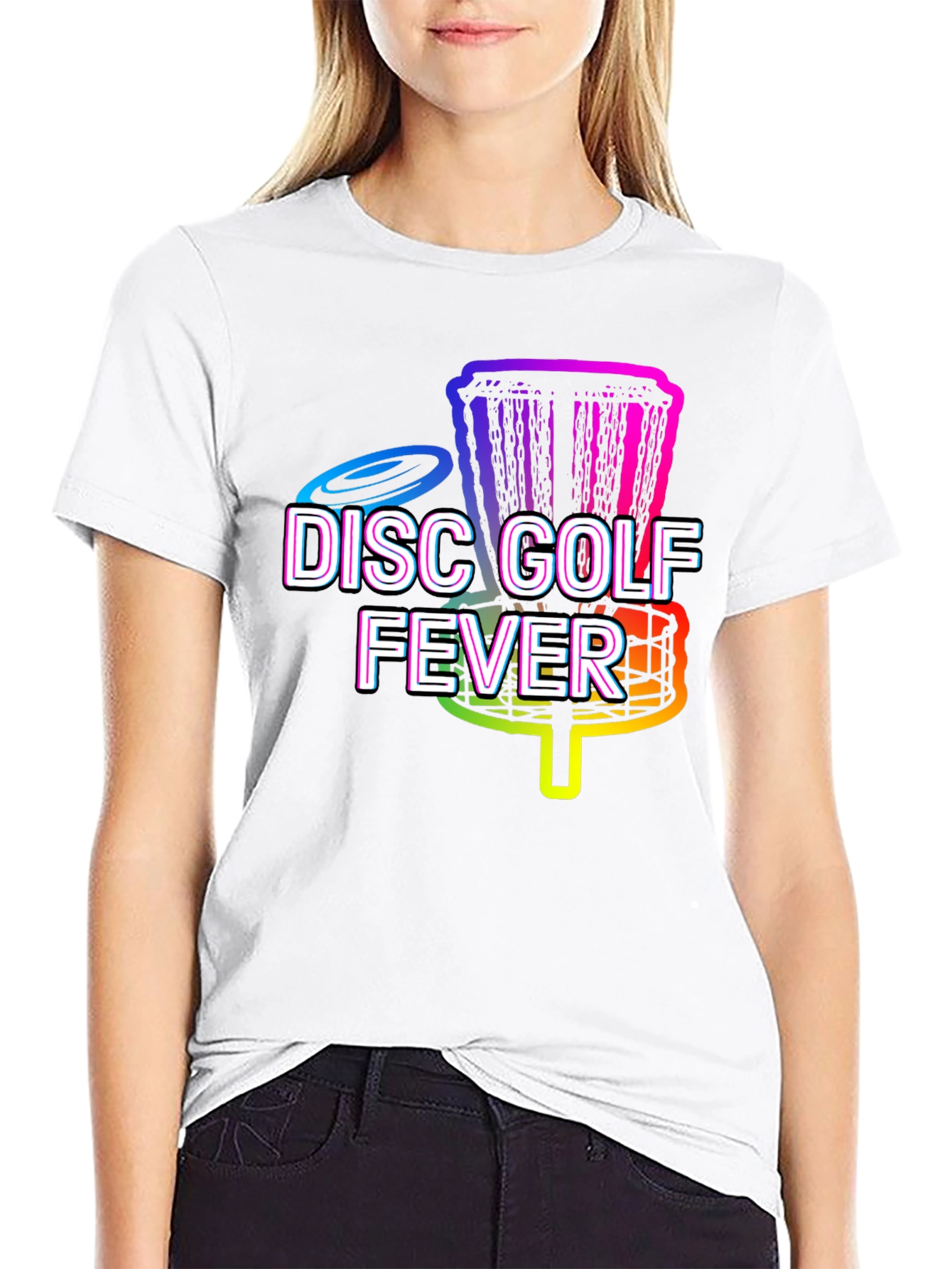 Disc Golf Fever Tee - Rainbow Graphic T-Shirt