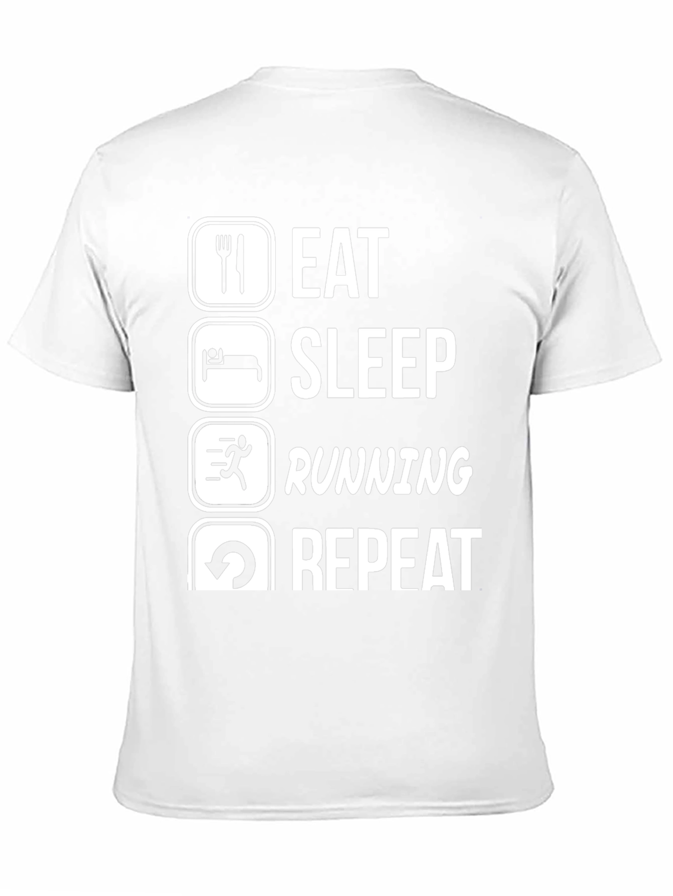 Eat Sleep Running Repeat Black Graphic Tee