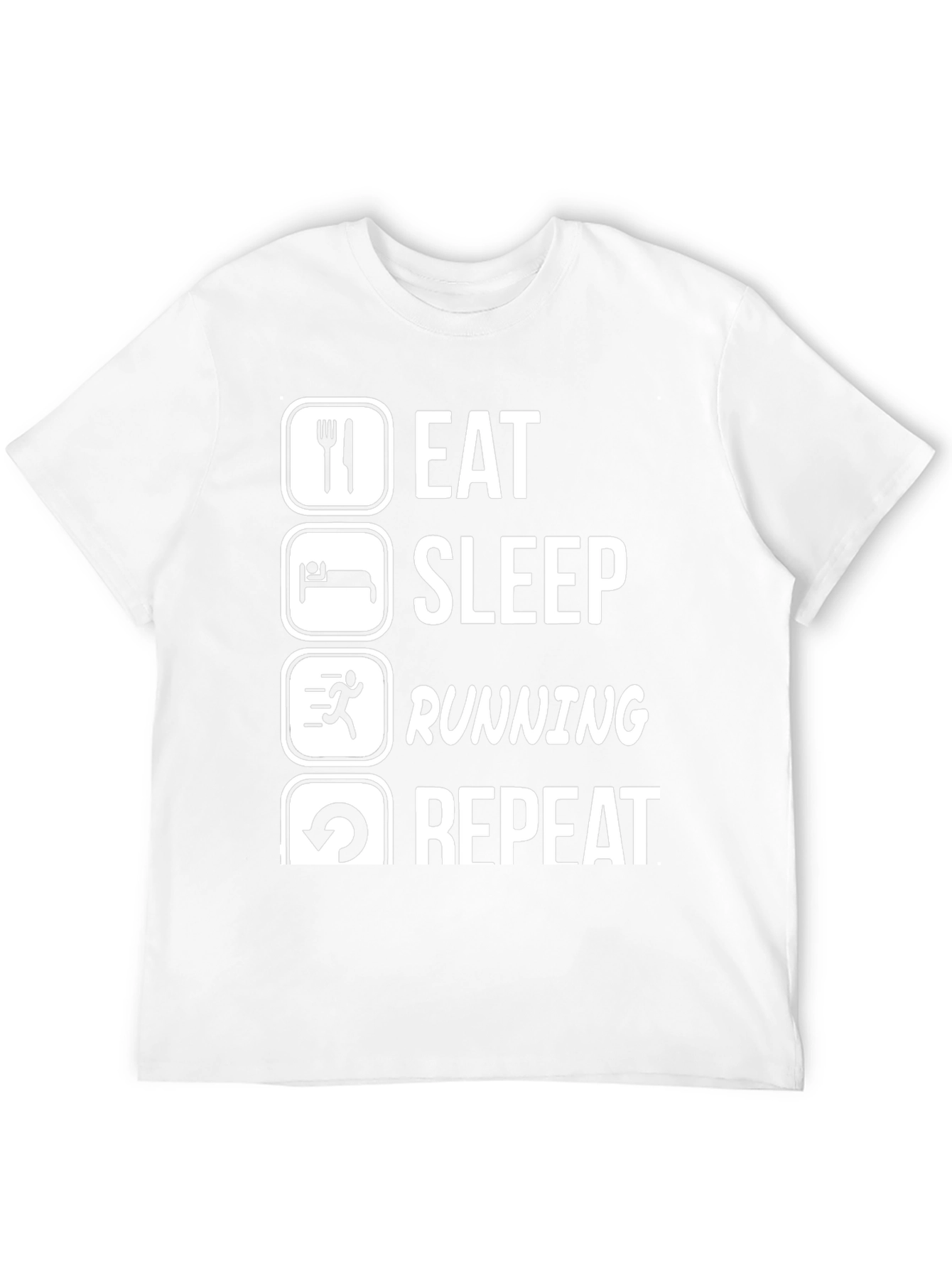 Eat Sleep Running Repeat Black Graphic Tee