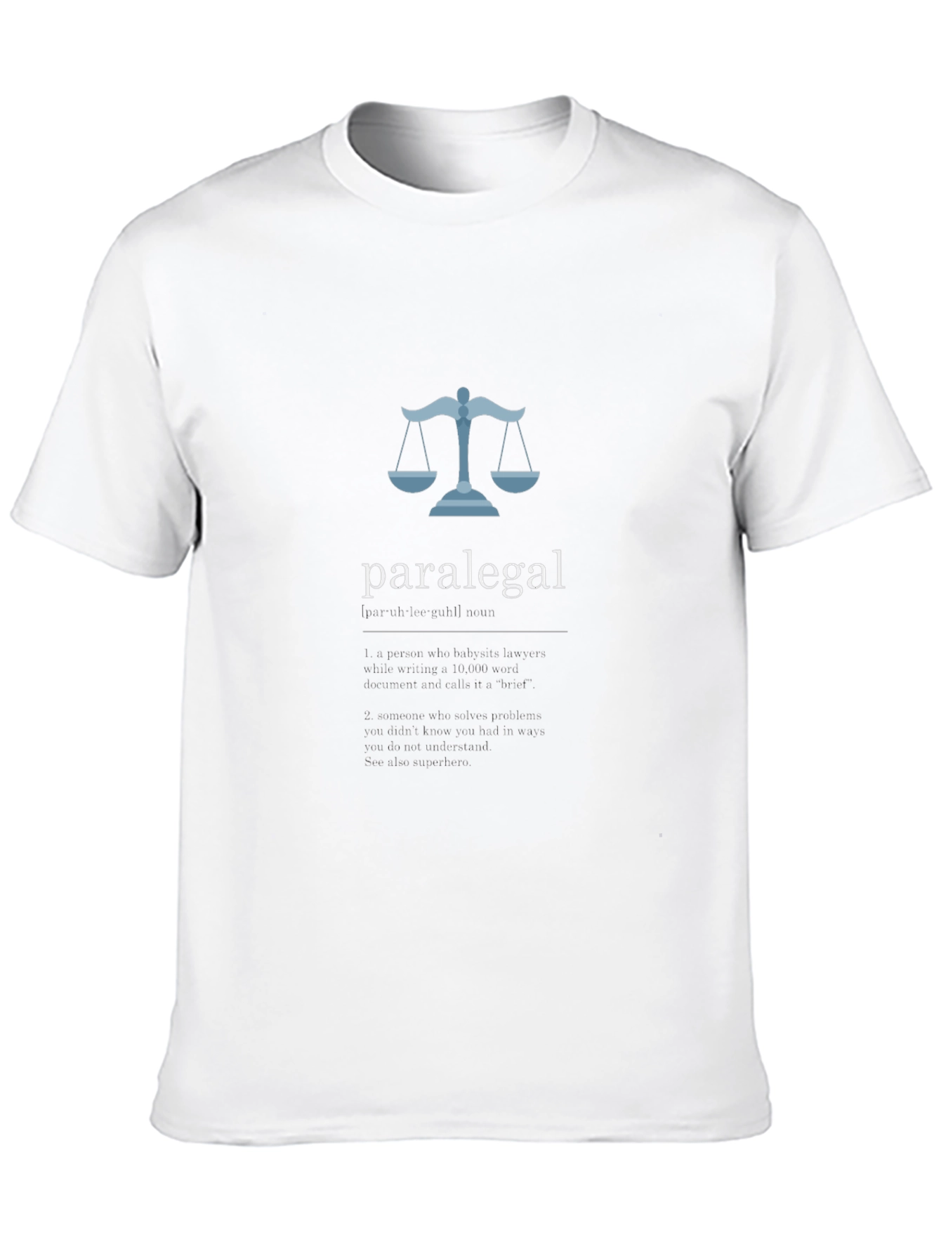 Paralegal Scales of Justice Graphic T-Shirt