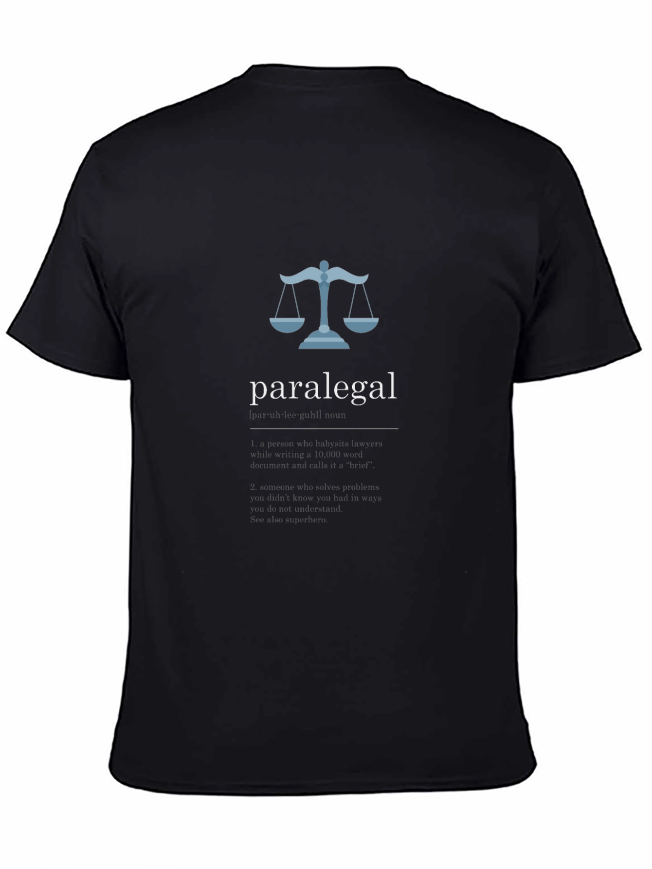 Paralegal Scales of Justice Graphic T-Shirt