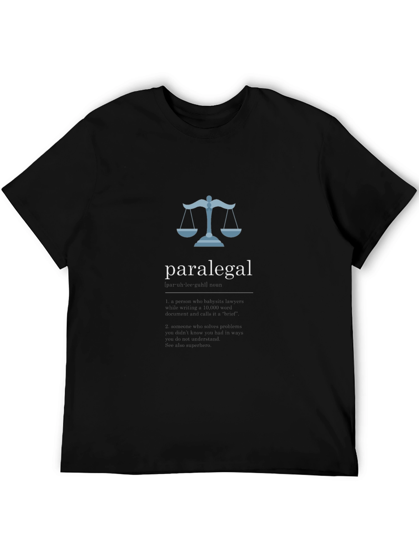 Paralegal Scales of Justice Graphic T-Shirt