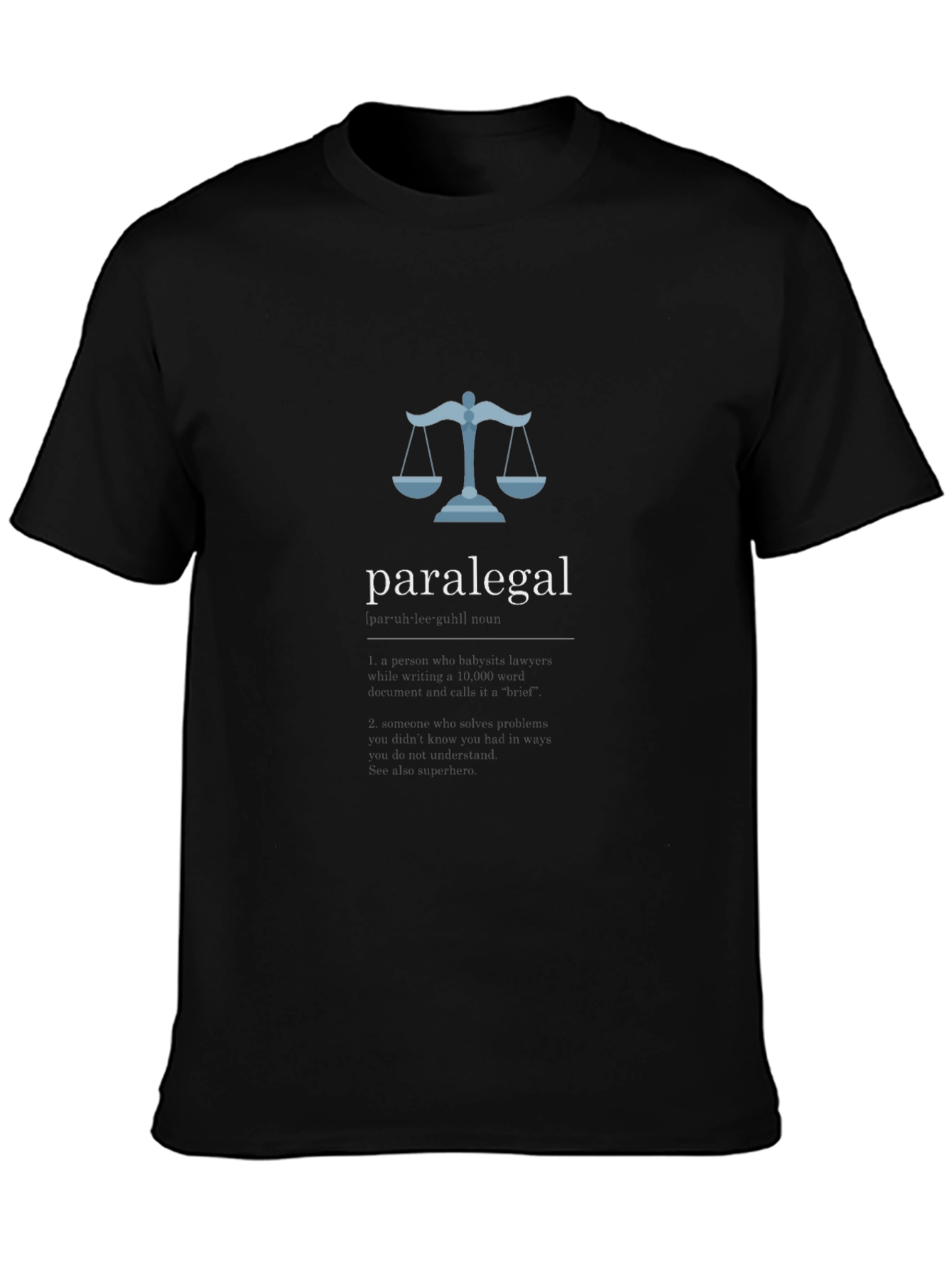 Paralegal Scales of Justice Graphic T-Shirt