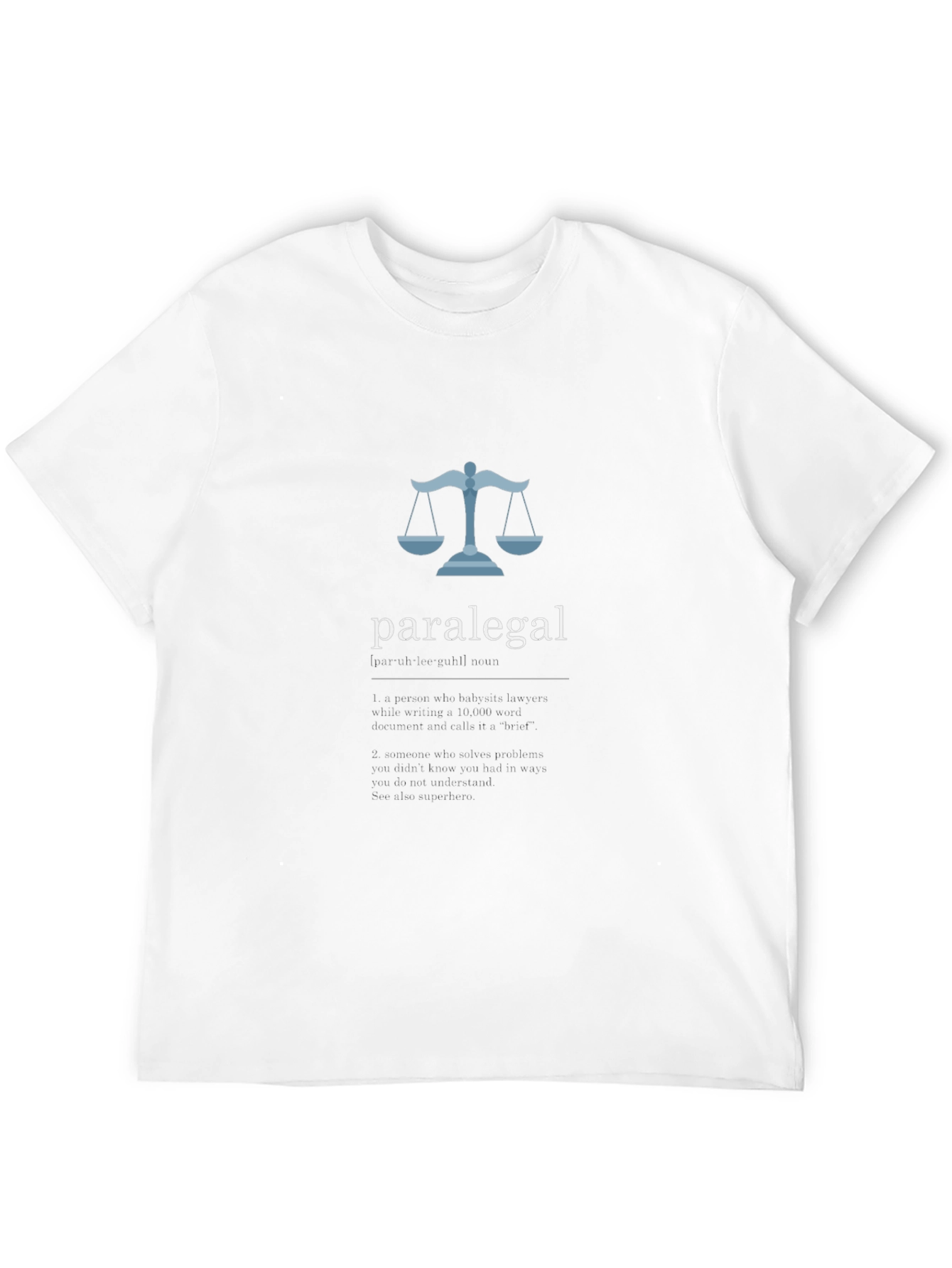 Paralegal Scales of Justice Graphic T-Shirt