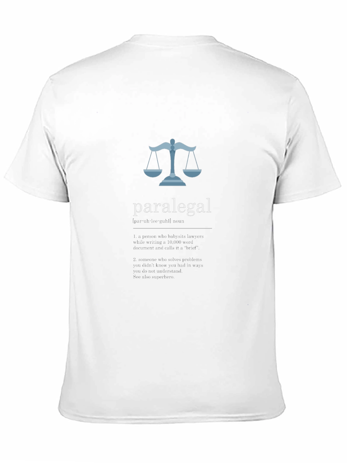 Paralegal Scales of Justice Graphic T-Shirt