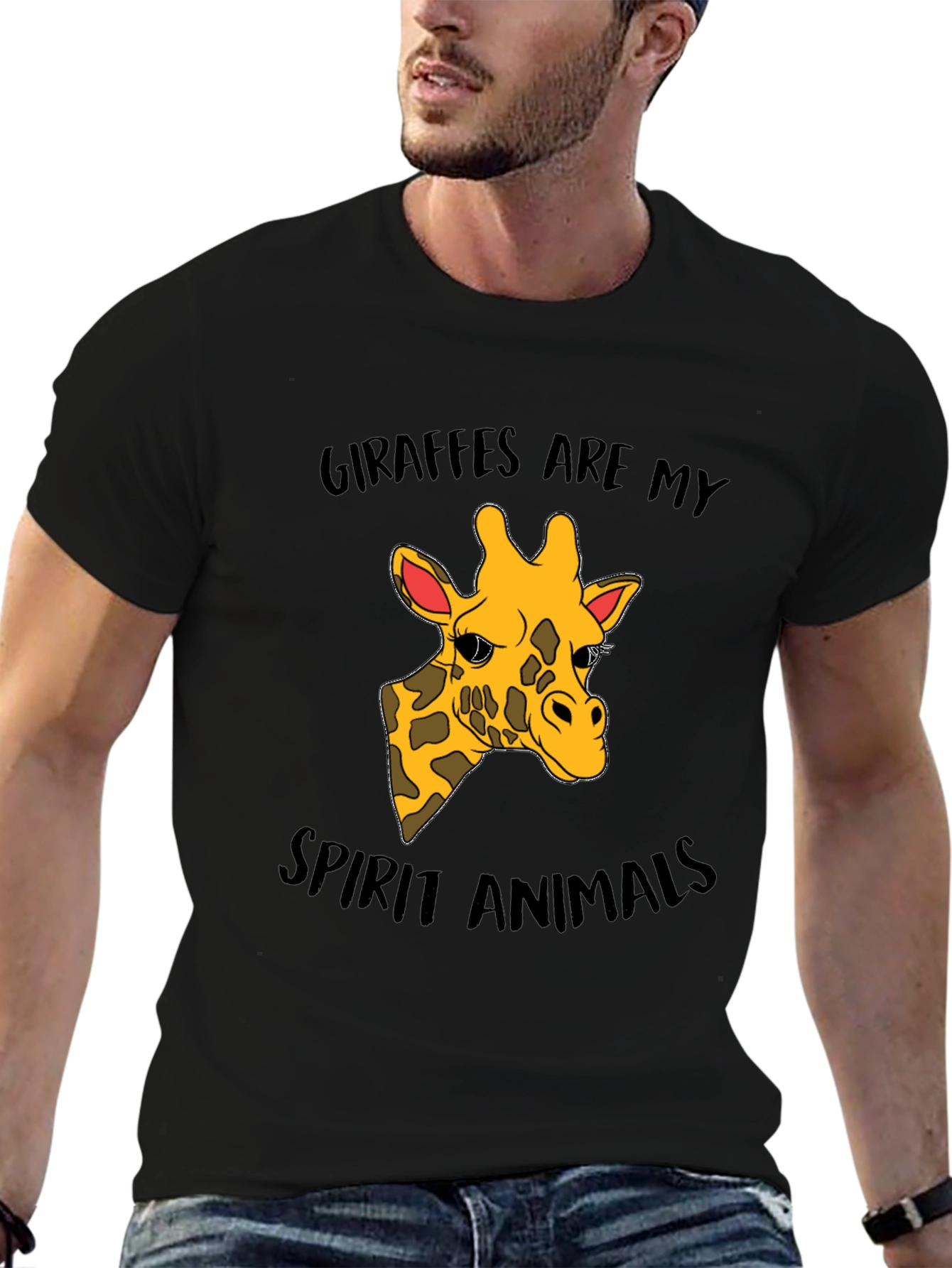 Giraffe Spirit Animal Graphic T-Shirt