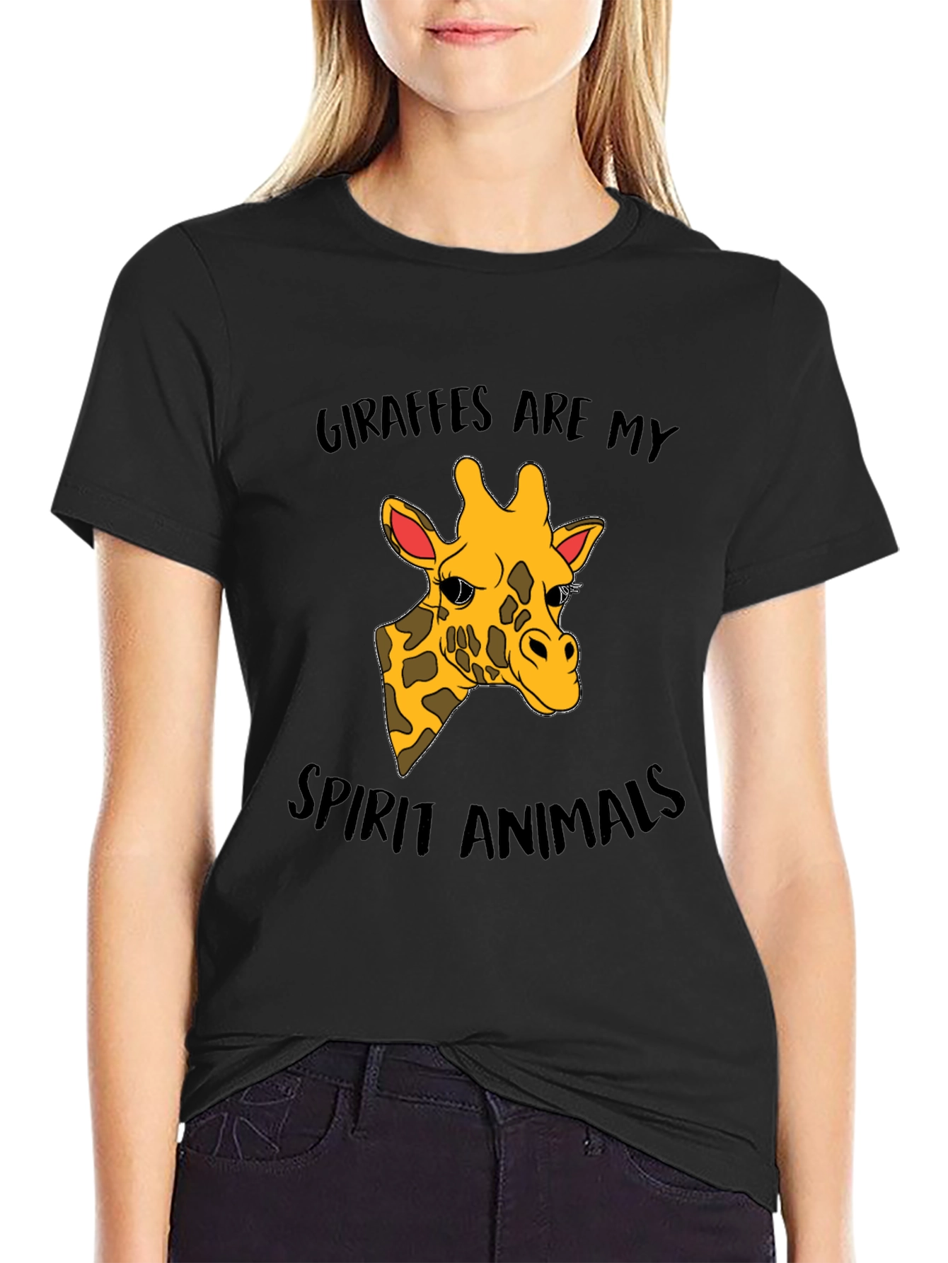 Giraffe Spirit Animal Graphic T-Shirt