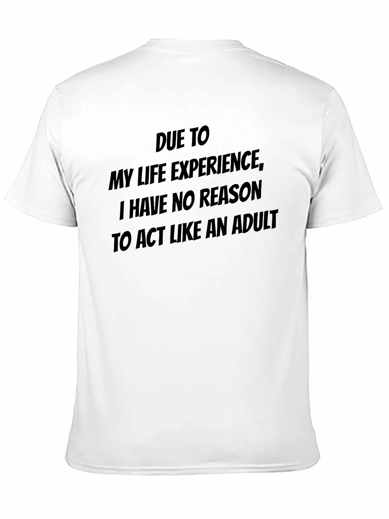 Humorous No Reason Graphic Tee - Black