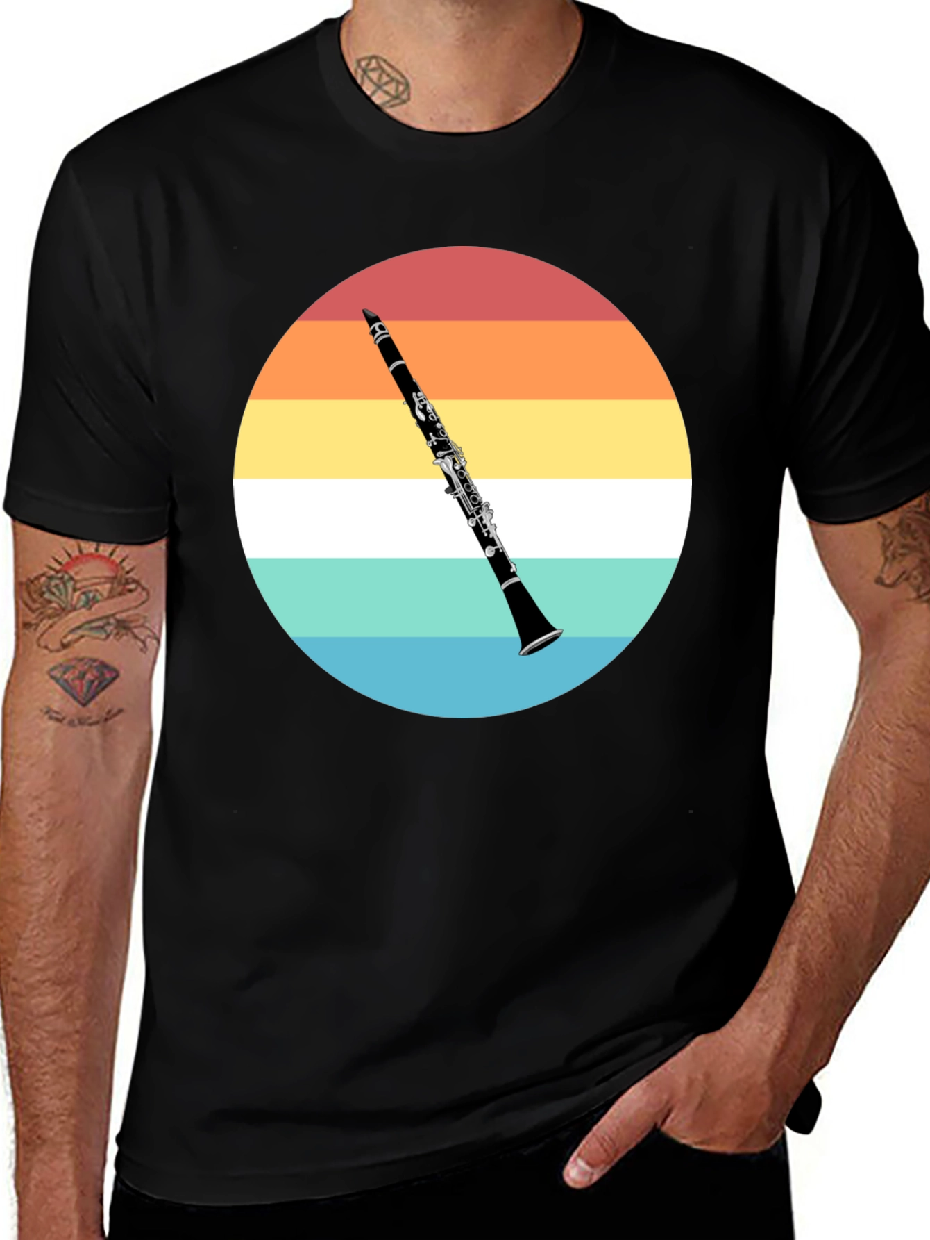 Clarinet Sunset T-Shirt - Musician Gift