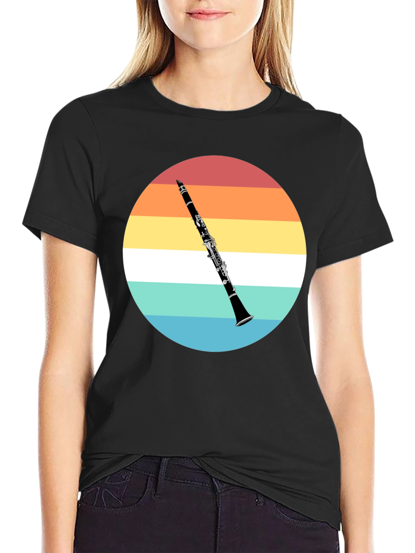 Clarinet Sunset T-Shirt - Musician Gift
