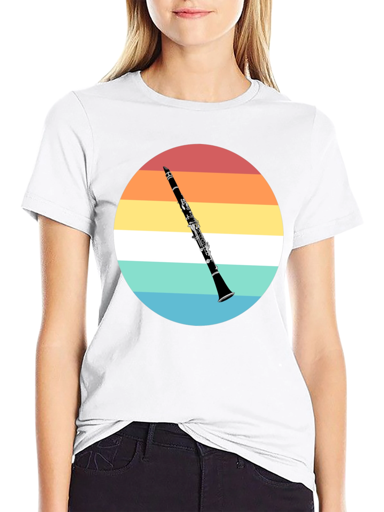 Clarinet Sunset T-Shirt - Musician Gift