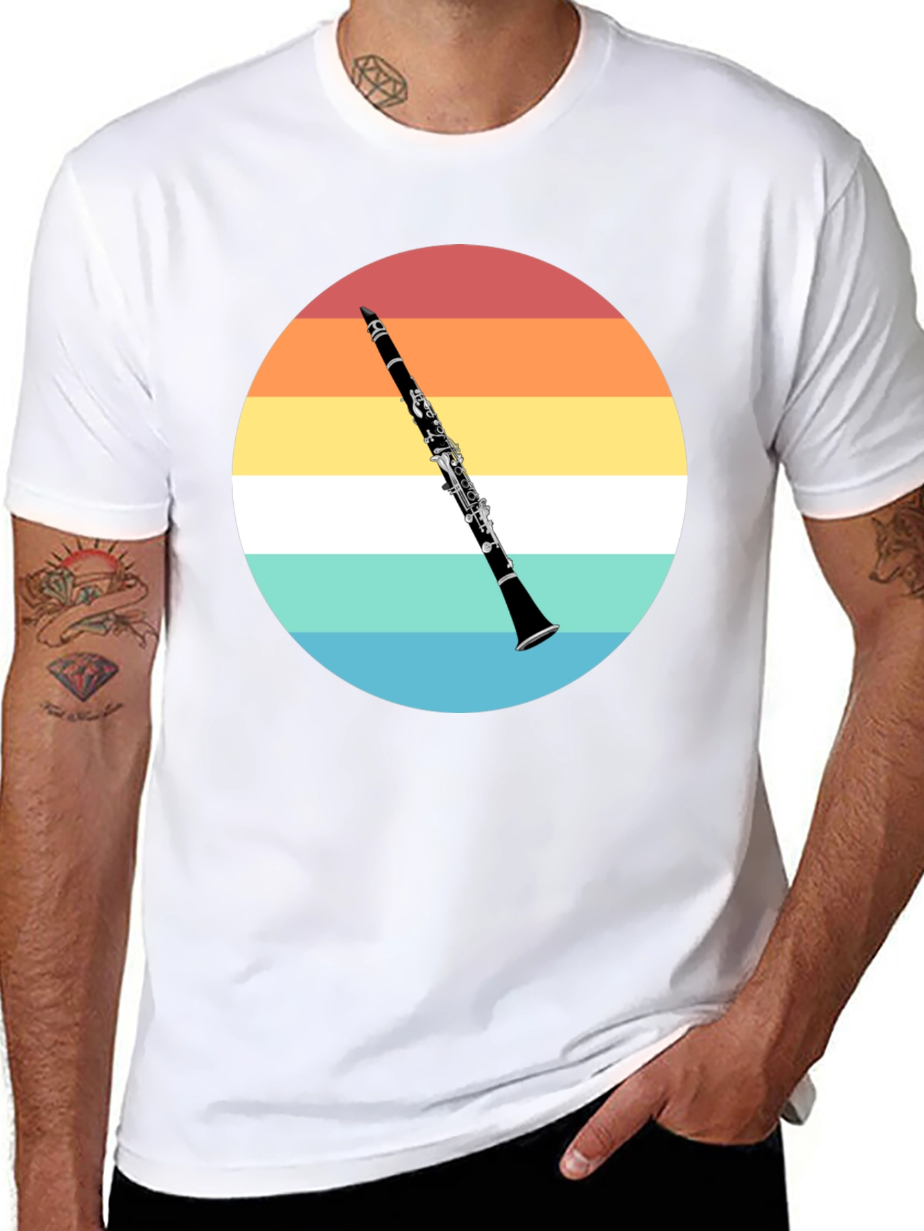 Clarinet Sunset T-Shirt - Musician Gift