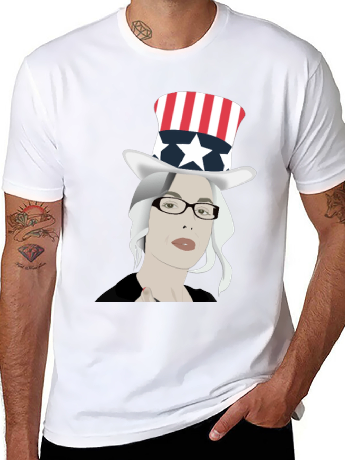 Uncle Sam Hat T-Shirt - Patriotic Design