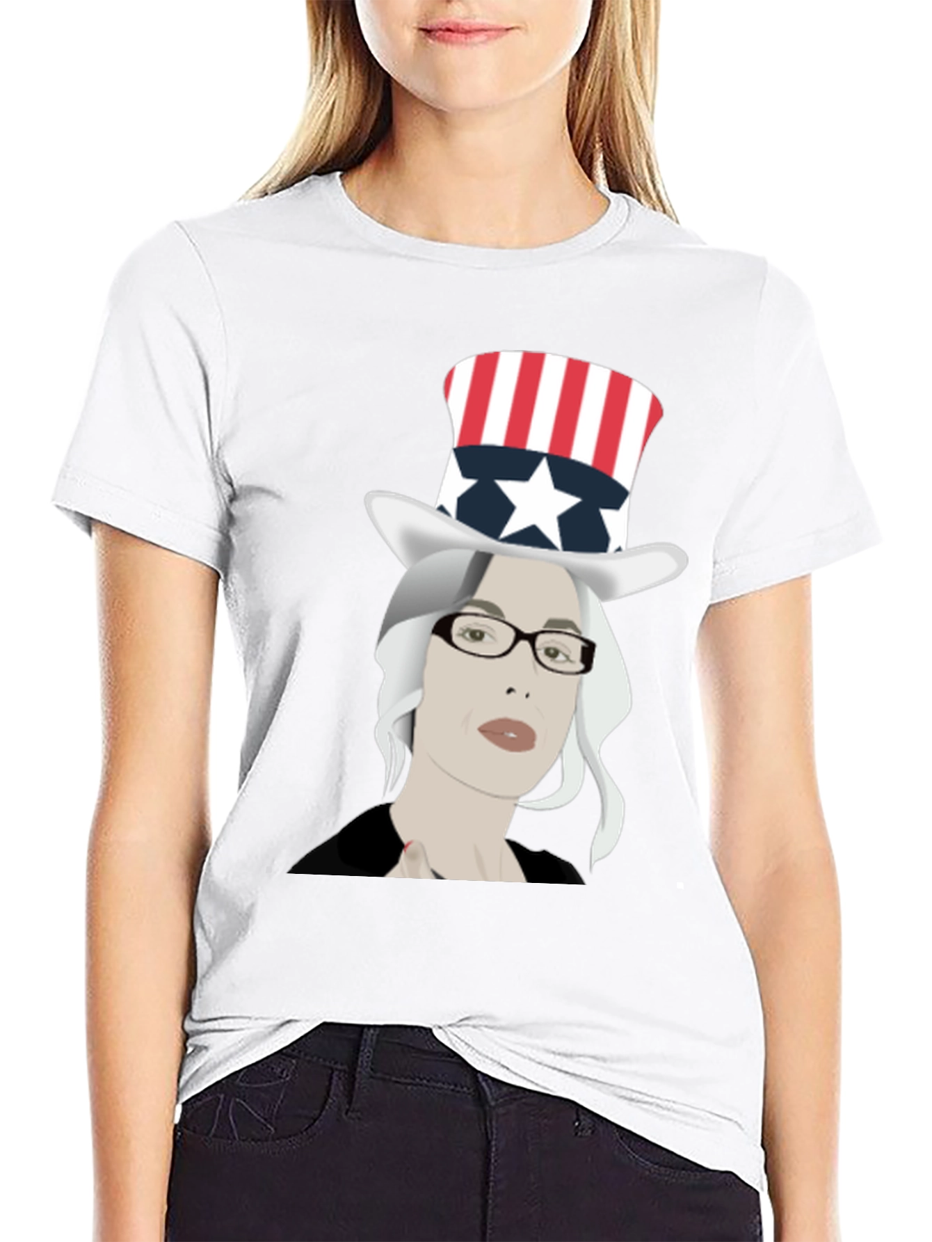 Uncle Sam Hat T-Shirt - Patriotic Design