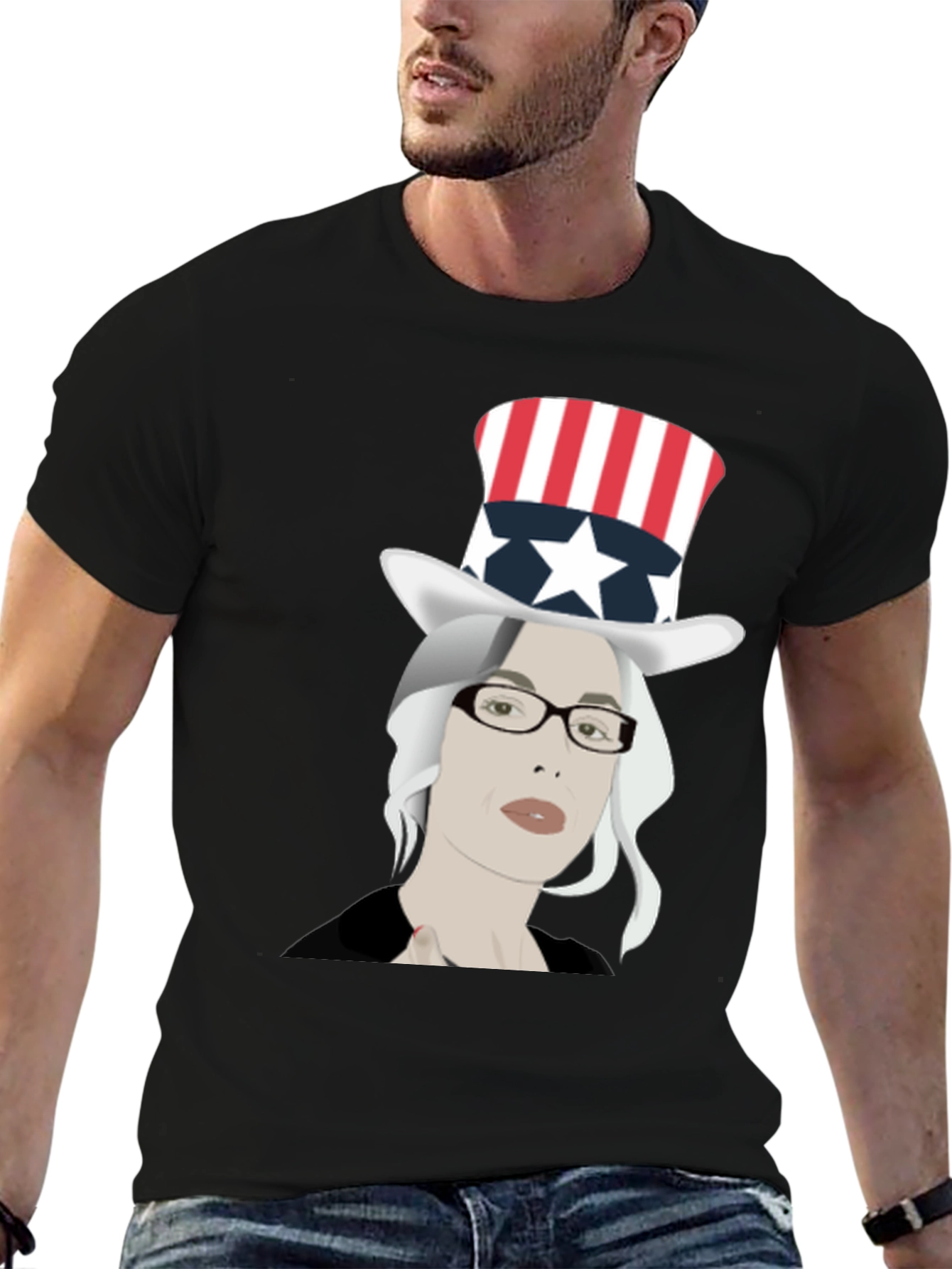 Uncle Sam Hat T-Shirt - Patriotic Design