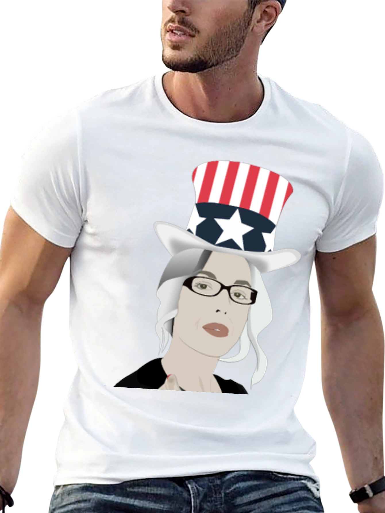 Uncle Sam Hat T-Shirt - Patriotic Design