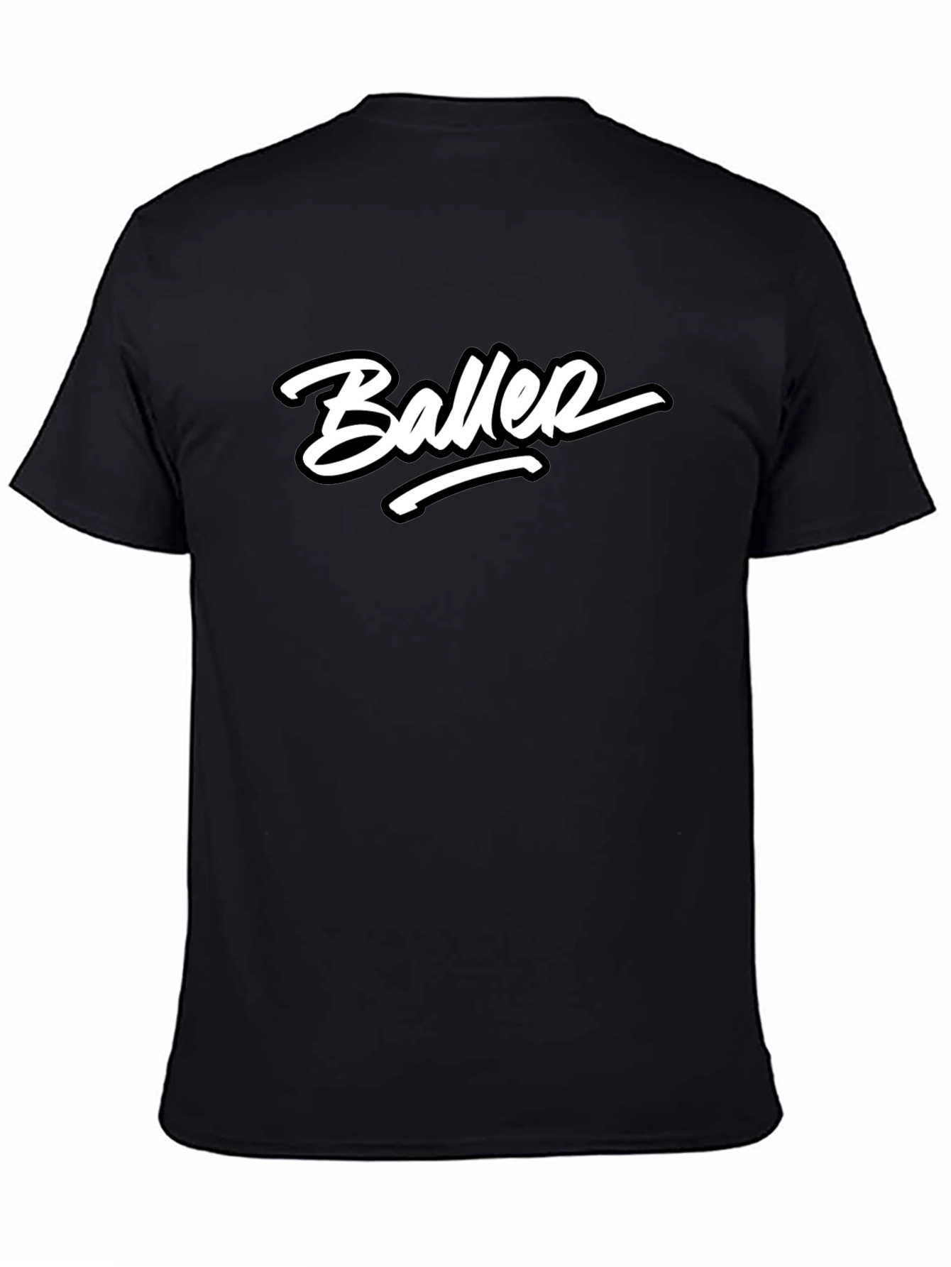 Baller Graphic Tee - Stylish Black T-Shirt