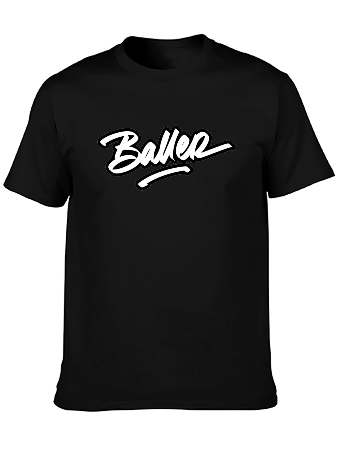 Baller Graphic Tee - Stylish Black T-Shirt