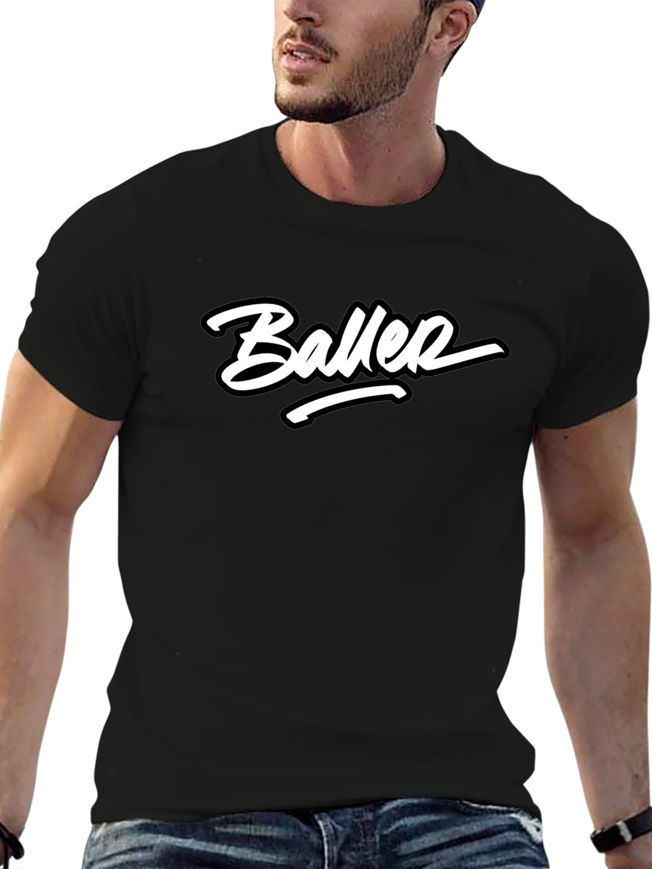 Baller Graphic Tee - Stylish Black T-Shirt