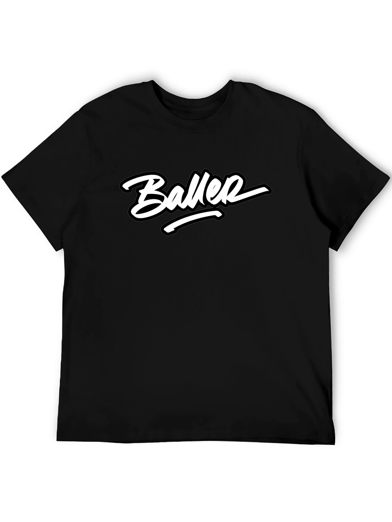 Baller Graphic Tee - Stylish Black T-Shirt