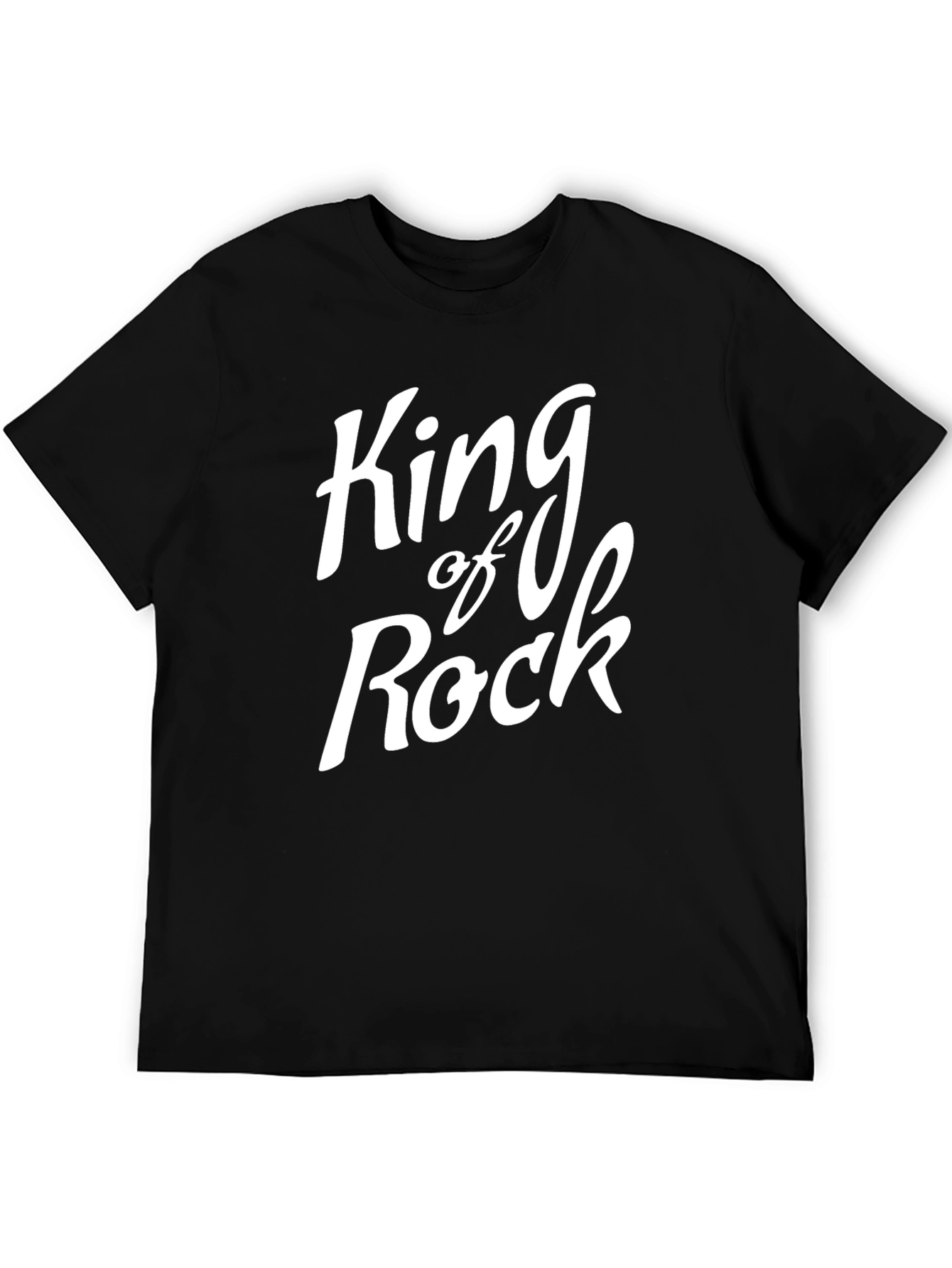King of Rock Graphic Tee - Black Cotton T-Shirt