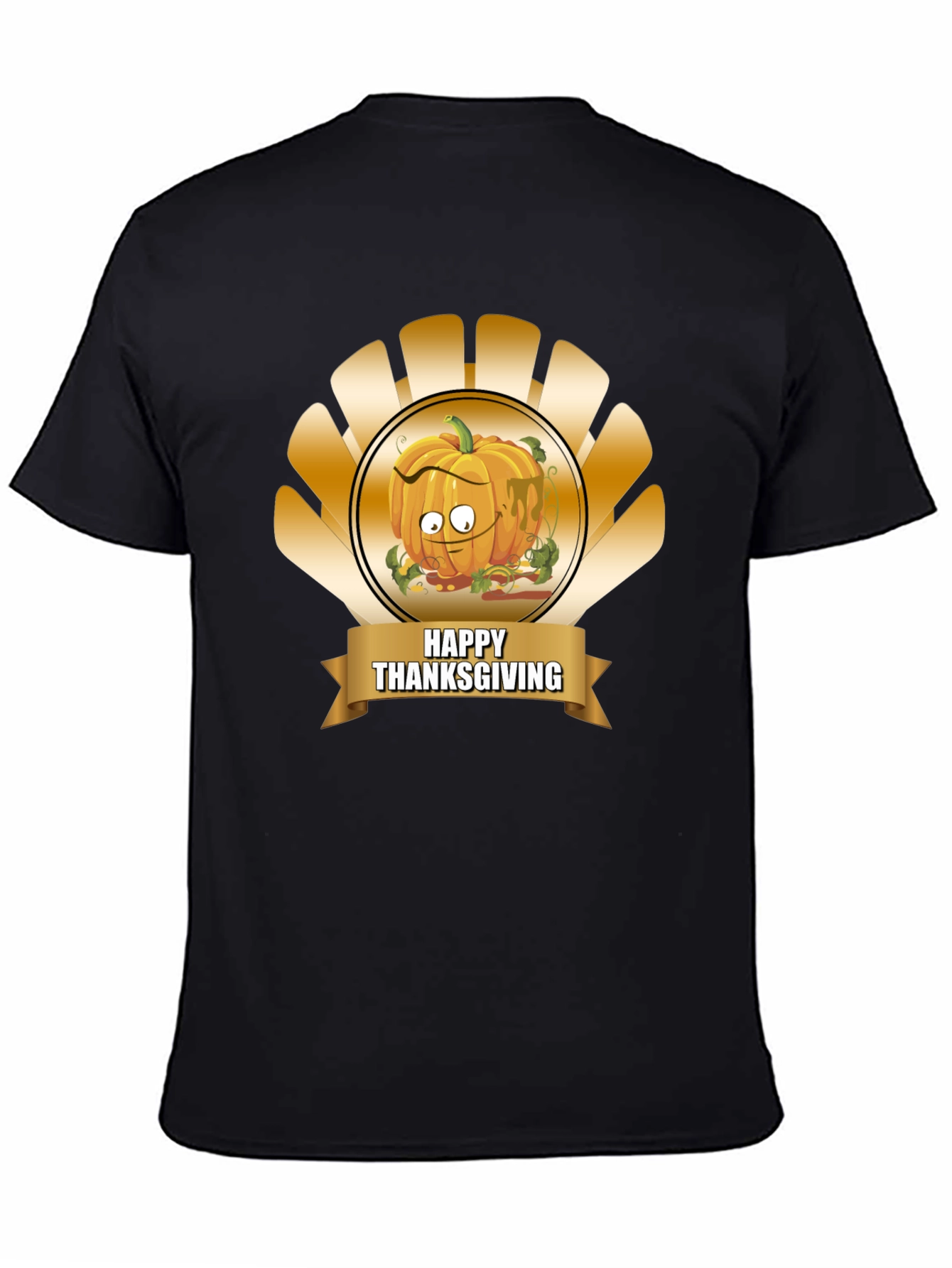 Thanksgiving Pumpkin Cartoon T-Shirt