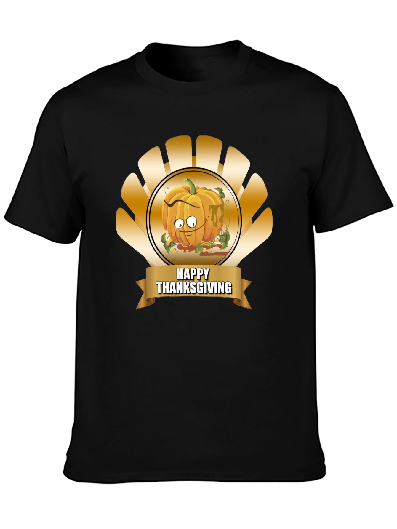 Thanksgiving Pumpkin Cartoon T-Shirt