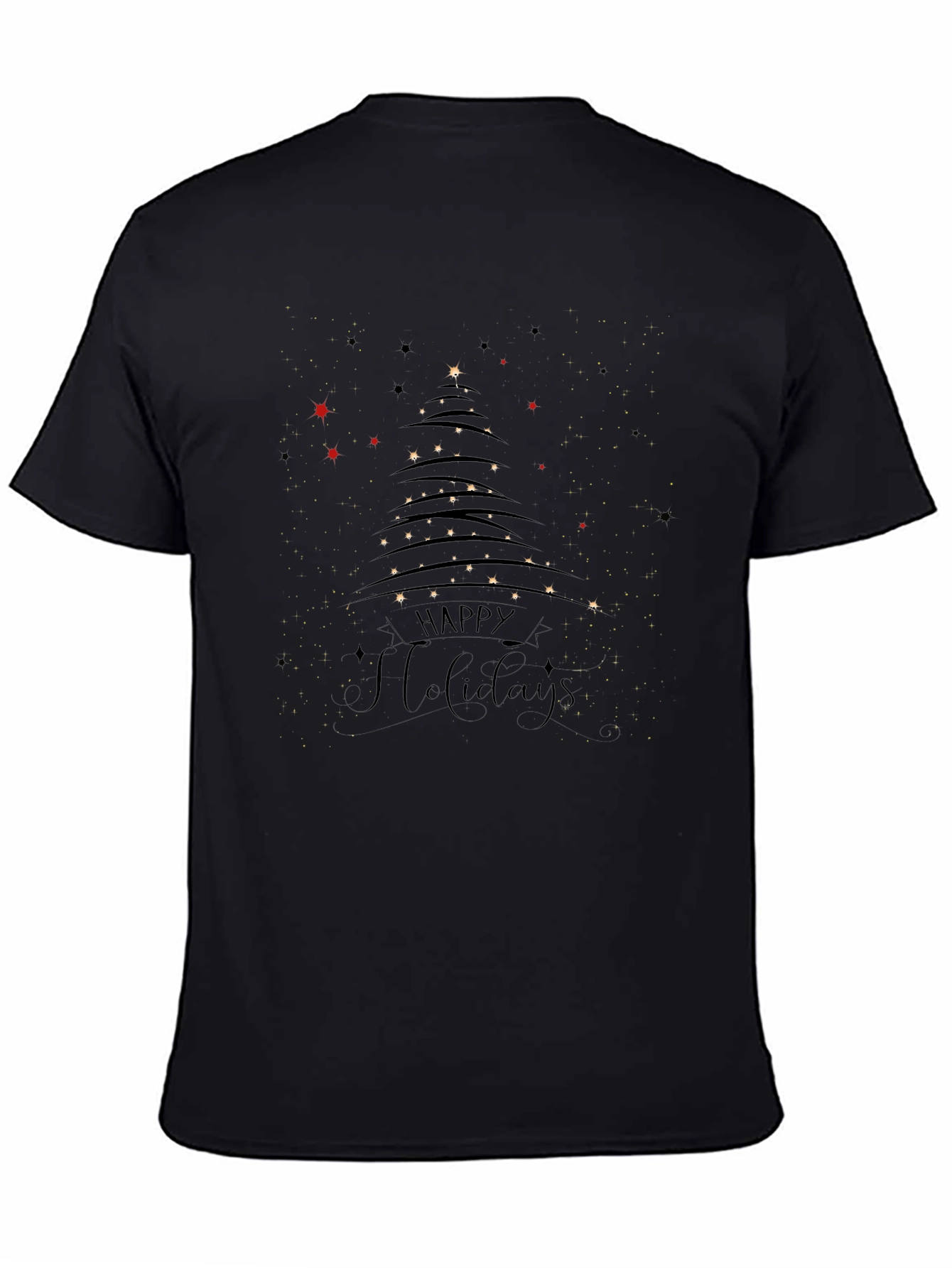 Happy Holidays Tree Graphic T-Shirt