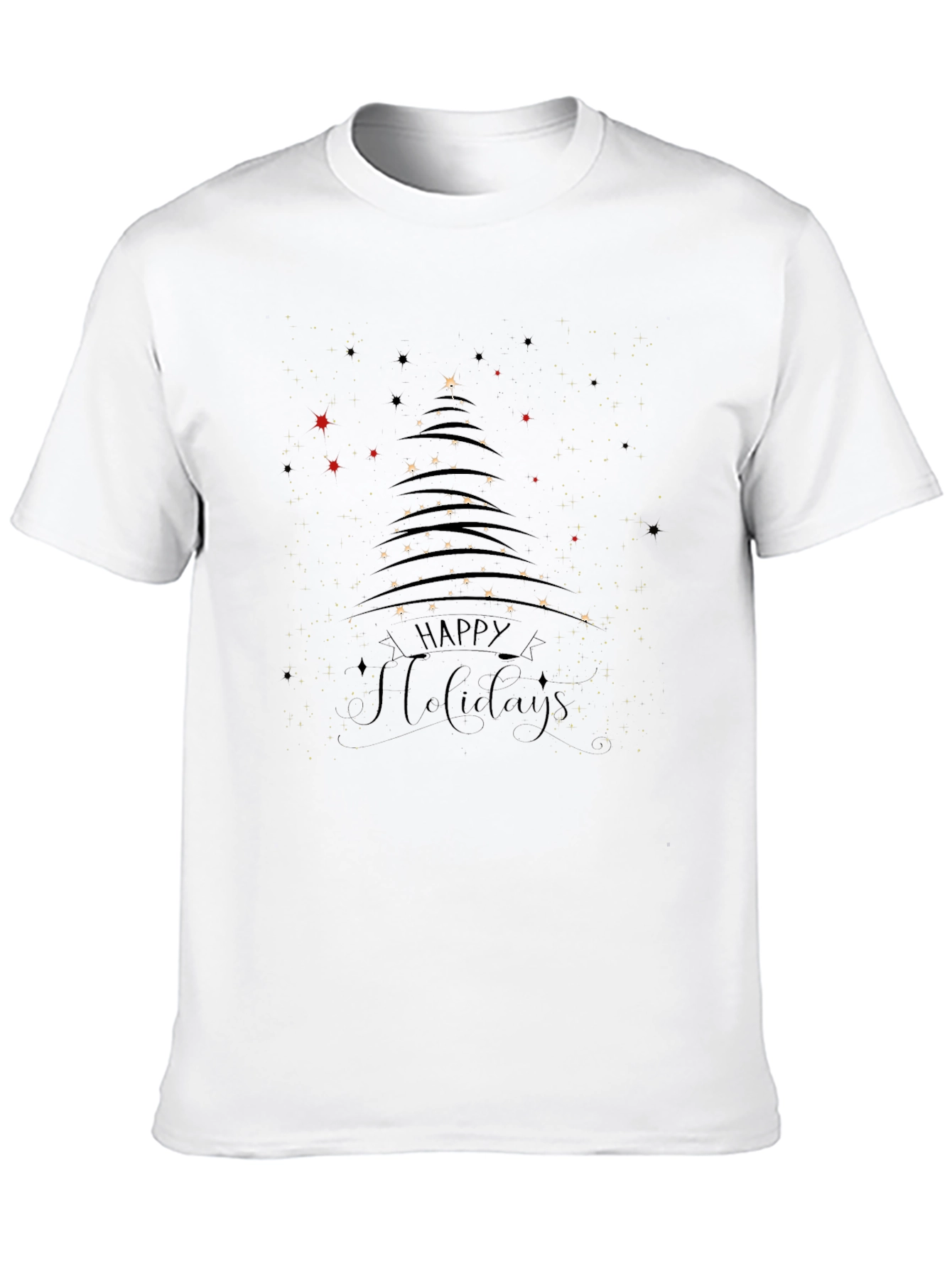 Happy Holidays Tree Graphic T-Shirt