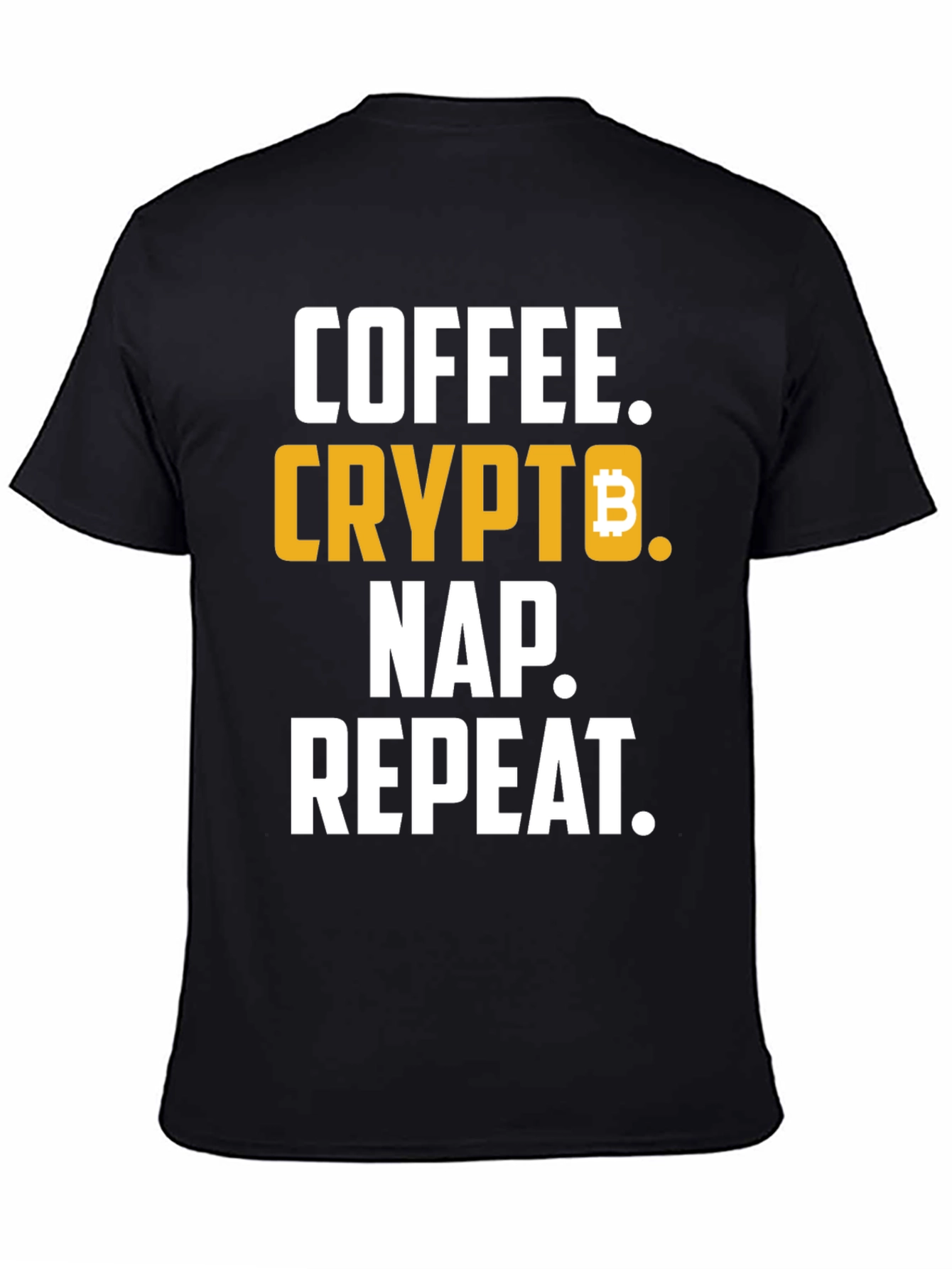 Coffee Crypto Nap Repeat T-Shirt - Bitcoin