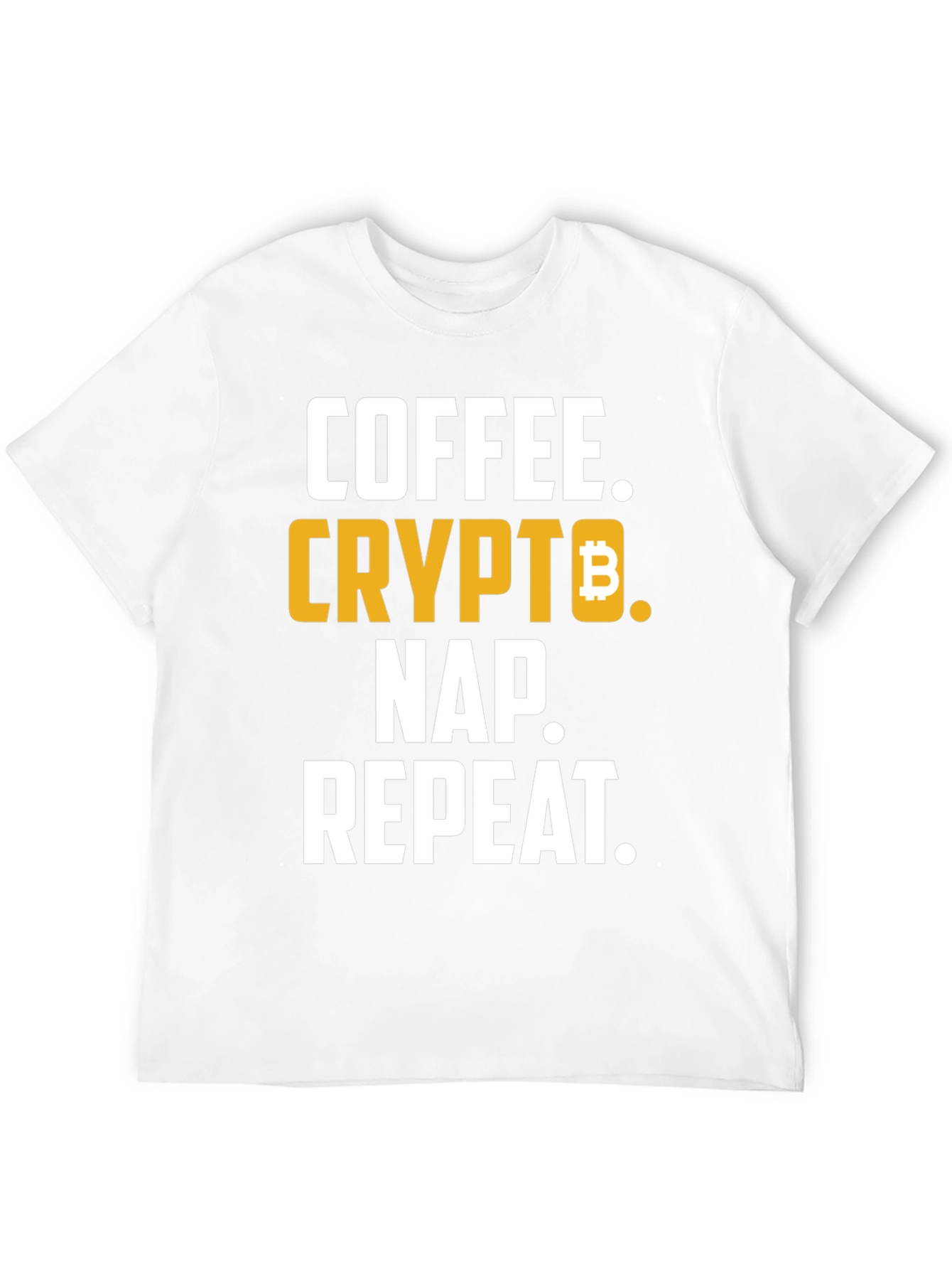 Coffee Crypto Nap Repeat T-Shirt - Bitcoin