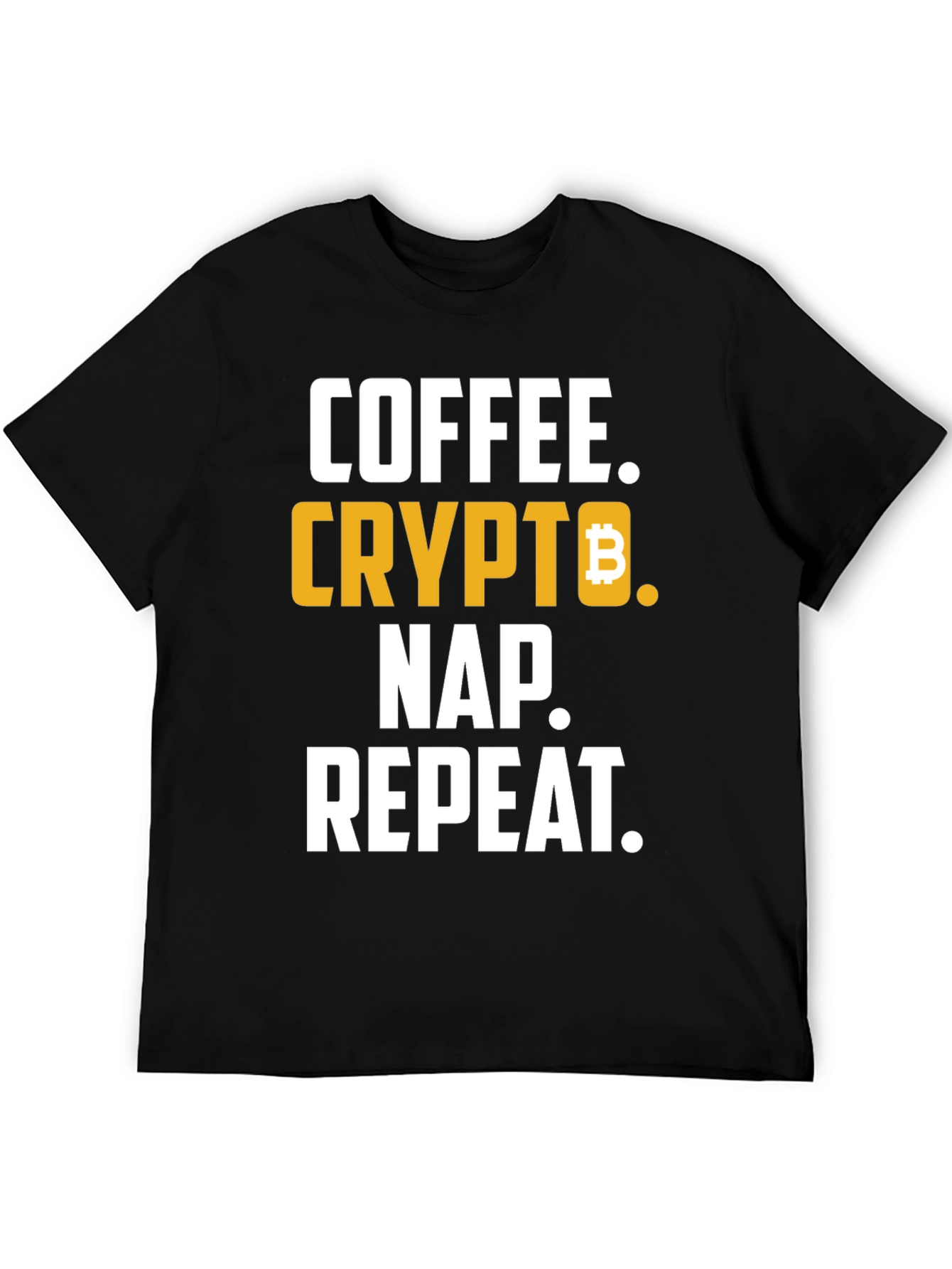 Coffee Crypto Nap Repeat T-Shirt - Bitcoin