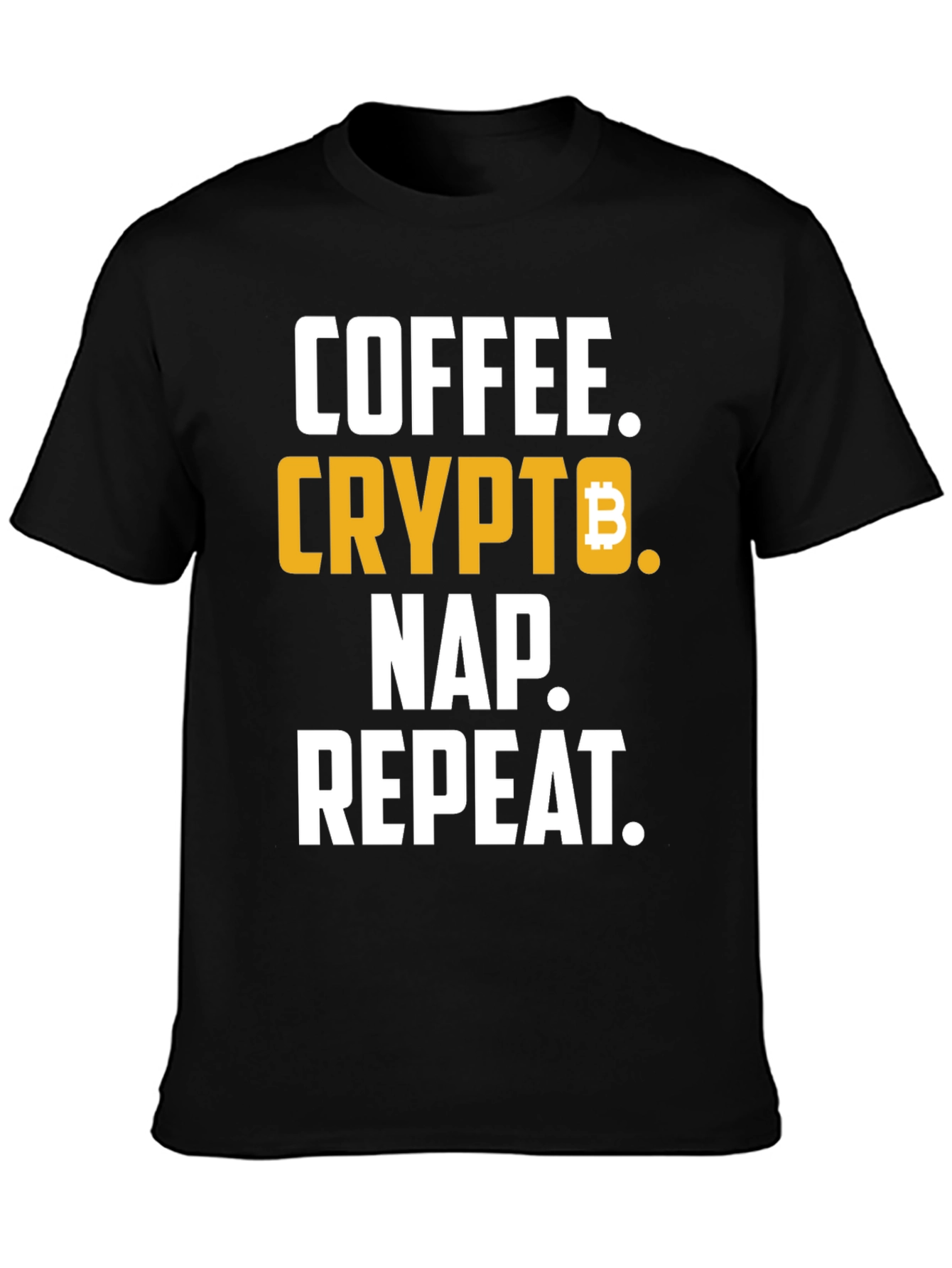 Coffee Crypto Nap Repeat T-Shirt - Bitcoin