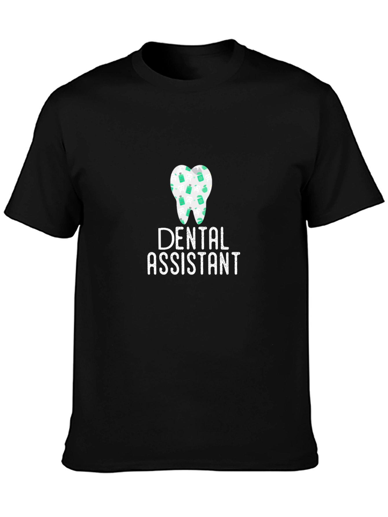 Dental Assistant Tooth Graphic Black T-Shirt