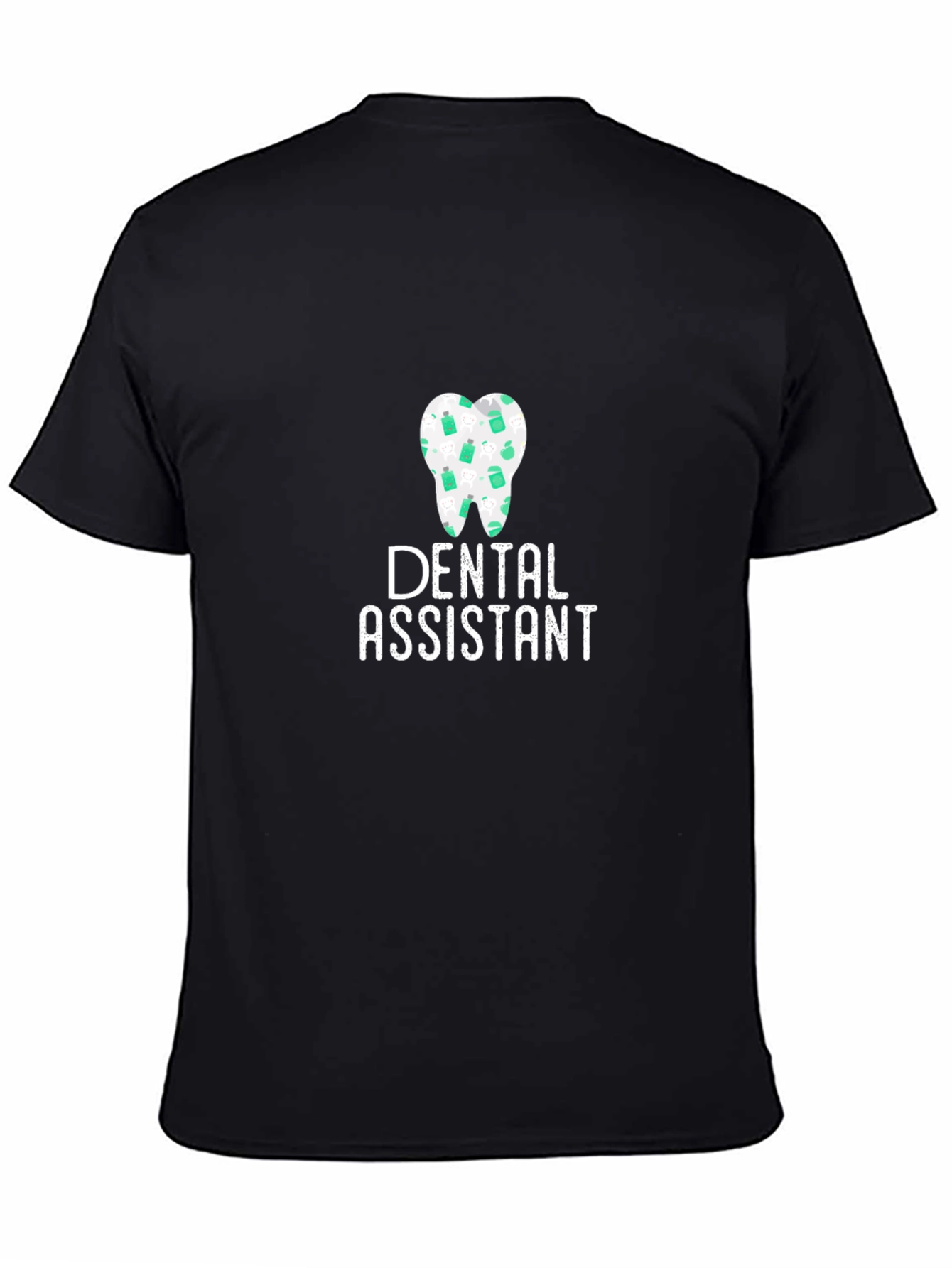 Dental Assistant Tooth Graphic Black T-Shirt
